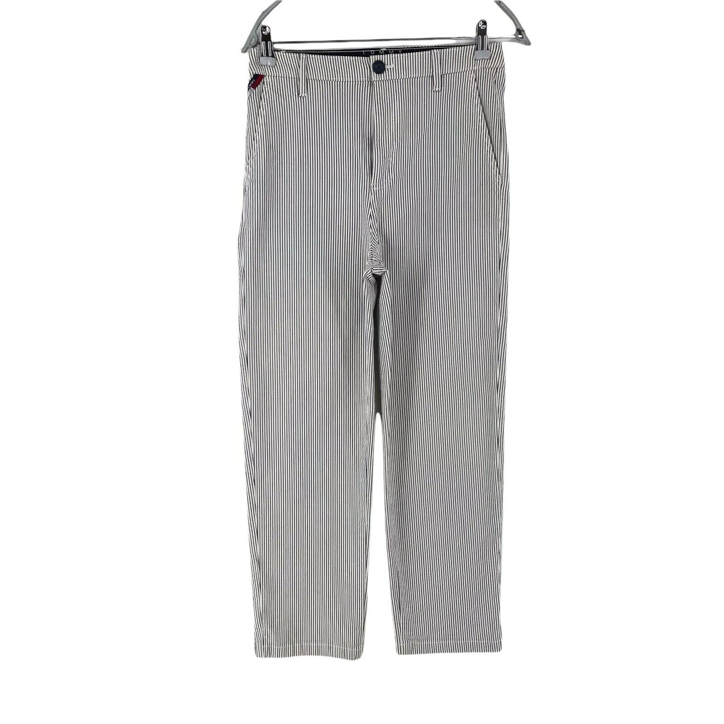 Tommy Hilfiger Femmes Pantalon Chino Rayé Coupe Droite Blanc W28