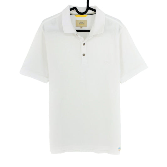 CAMEL ACTIVE White Pique Polo Shirt Size M