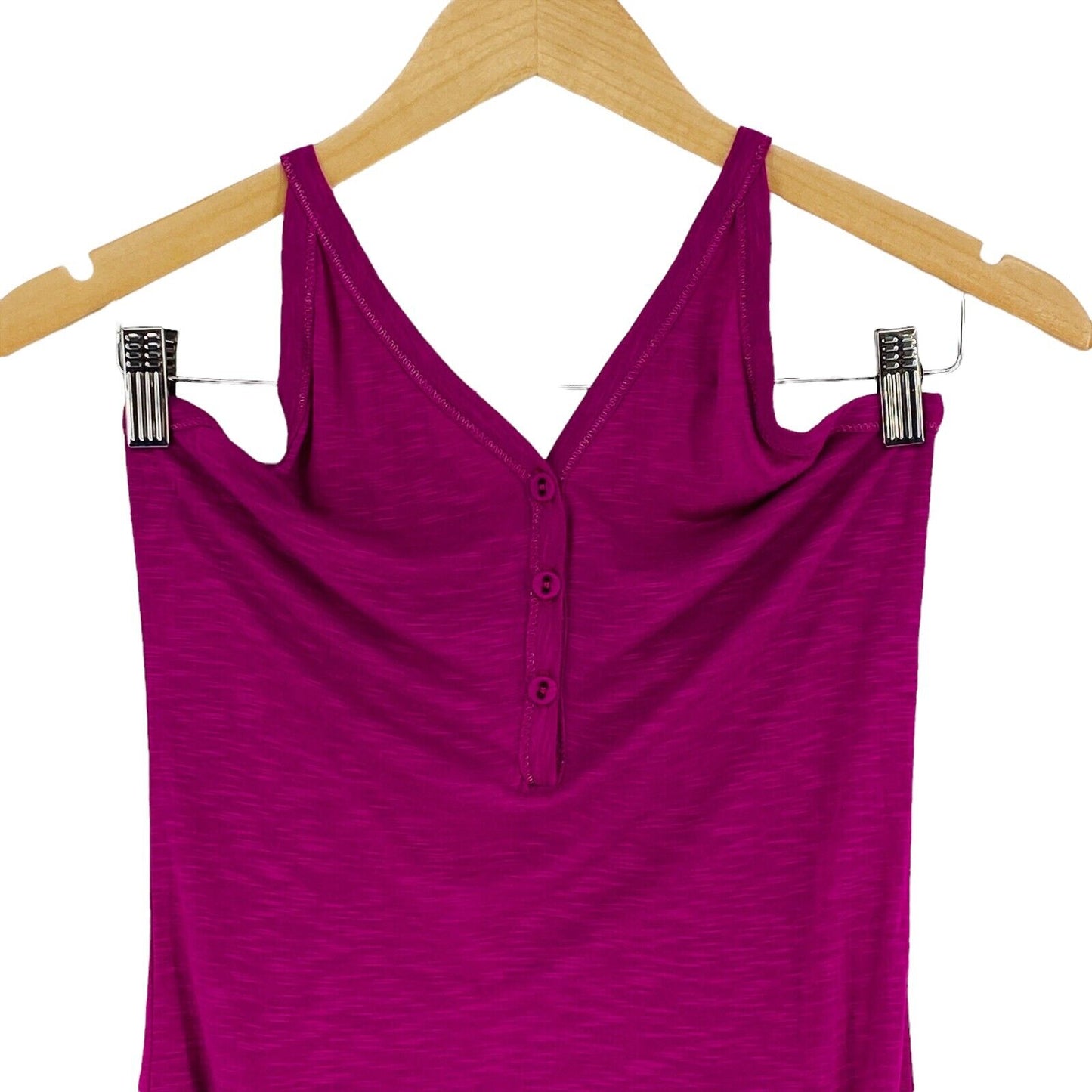 Chilli Pepper – Ärmelloses Neckholder-Jersey-Kleid in Magenta-Lila, figurbetont und ausgestellt, Größe L