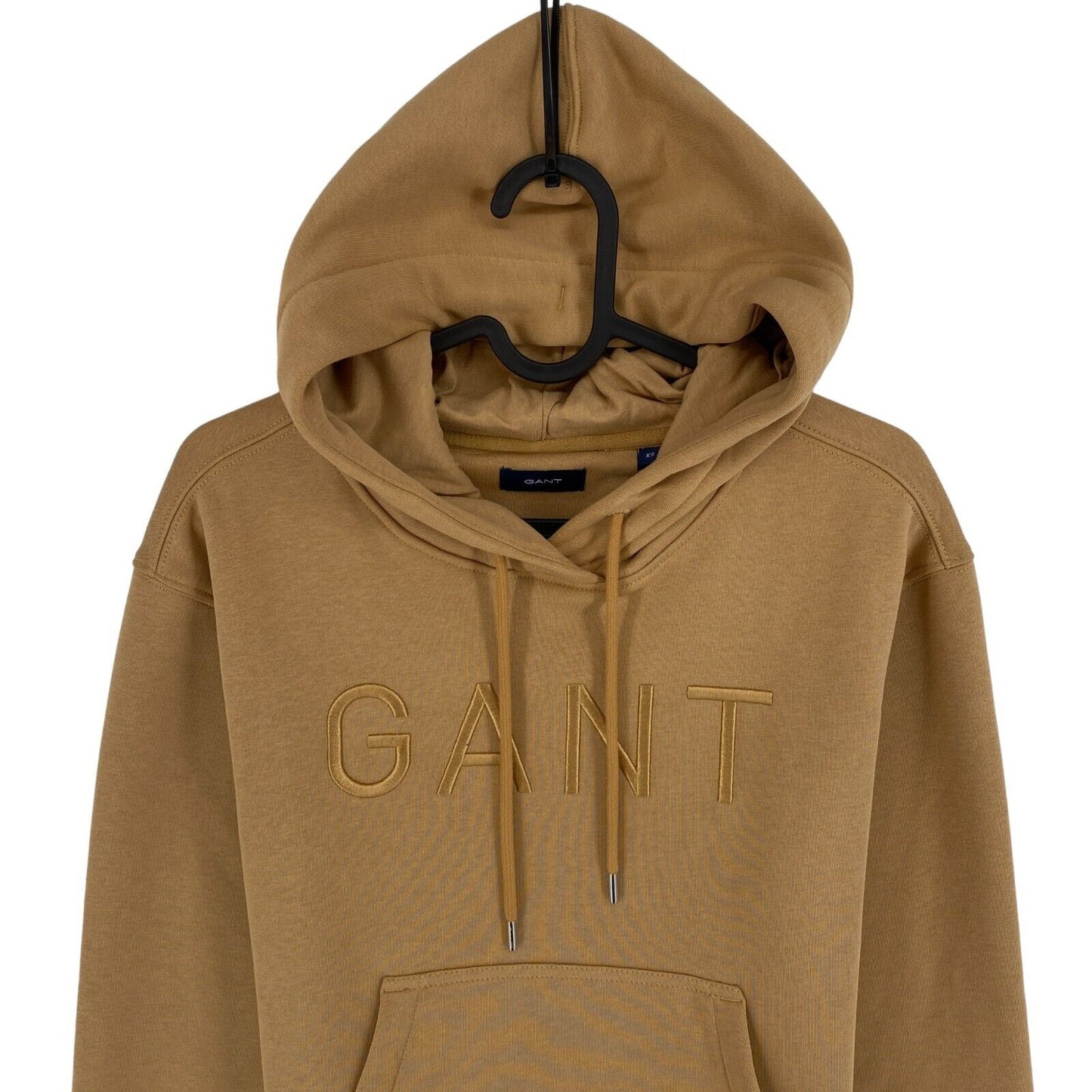 GANT Brown Tonal Logo Hoodie Sweater Pullover Size XS