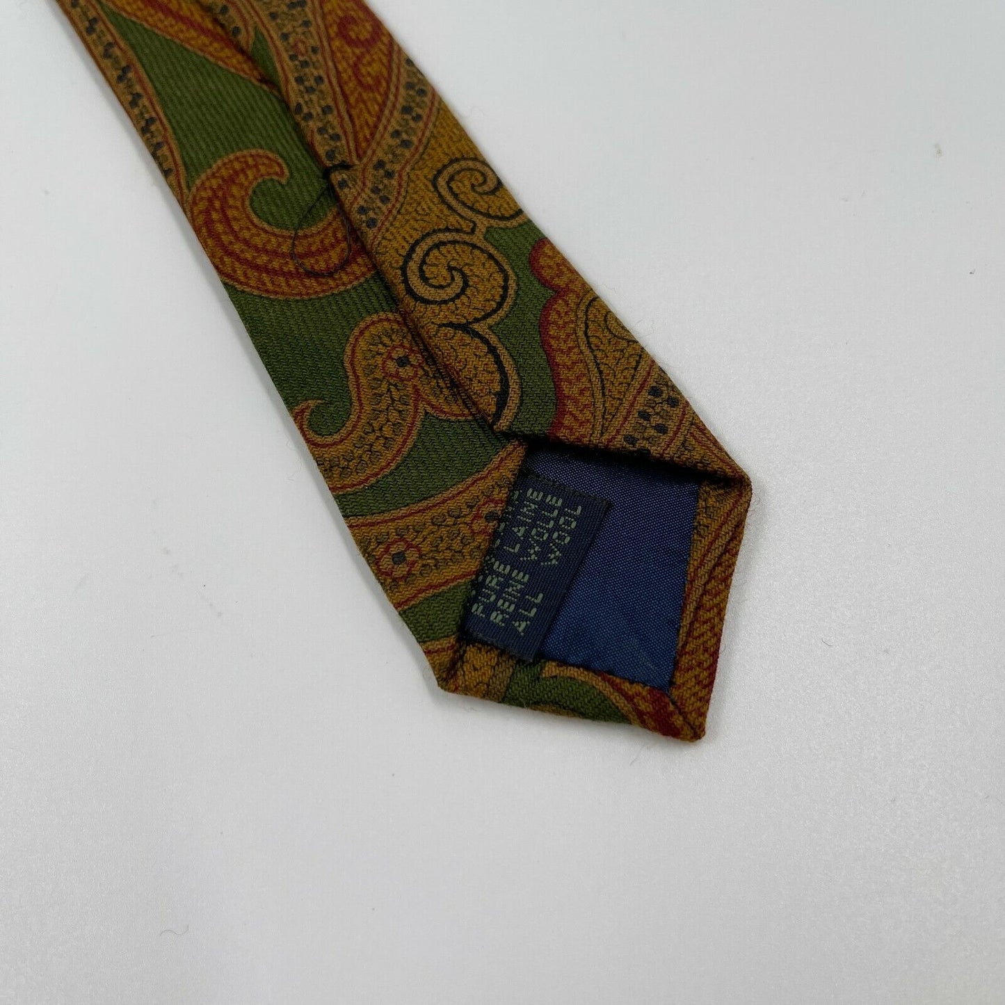 Vintage GANT Green Brown 100% Wool Tie