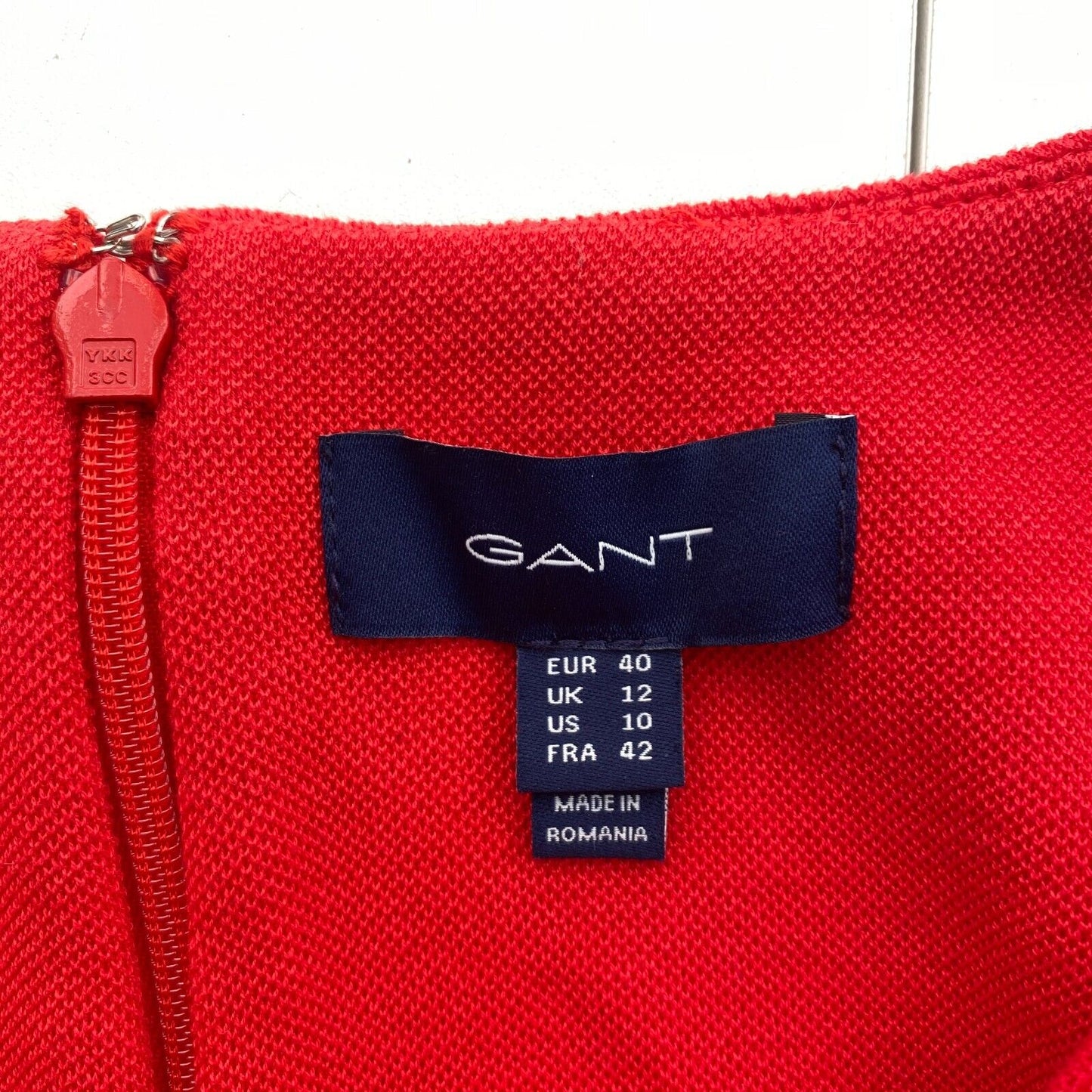 GANT Women Red Jersey Pique A Line Dress Size EU 40 UK 12 US 10