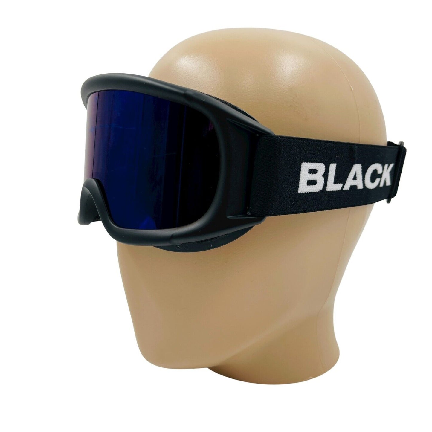 Black Crevice Black Reflective Lens Ski Snow Goggles Unisex Adults