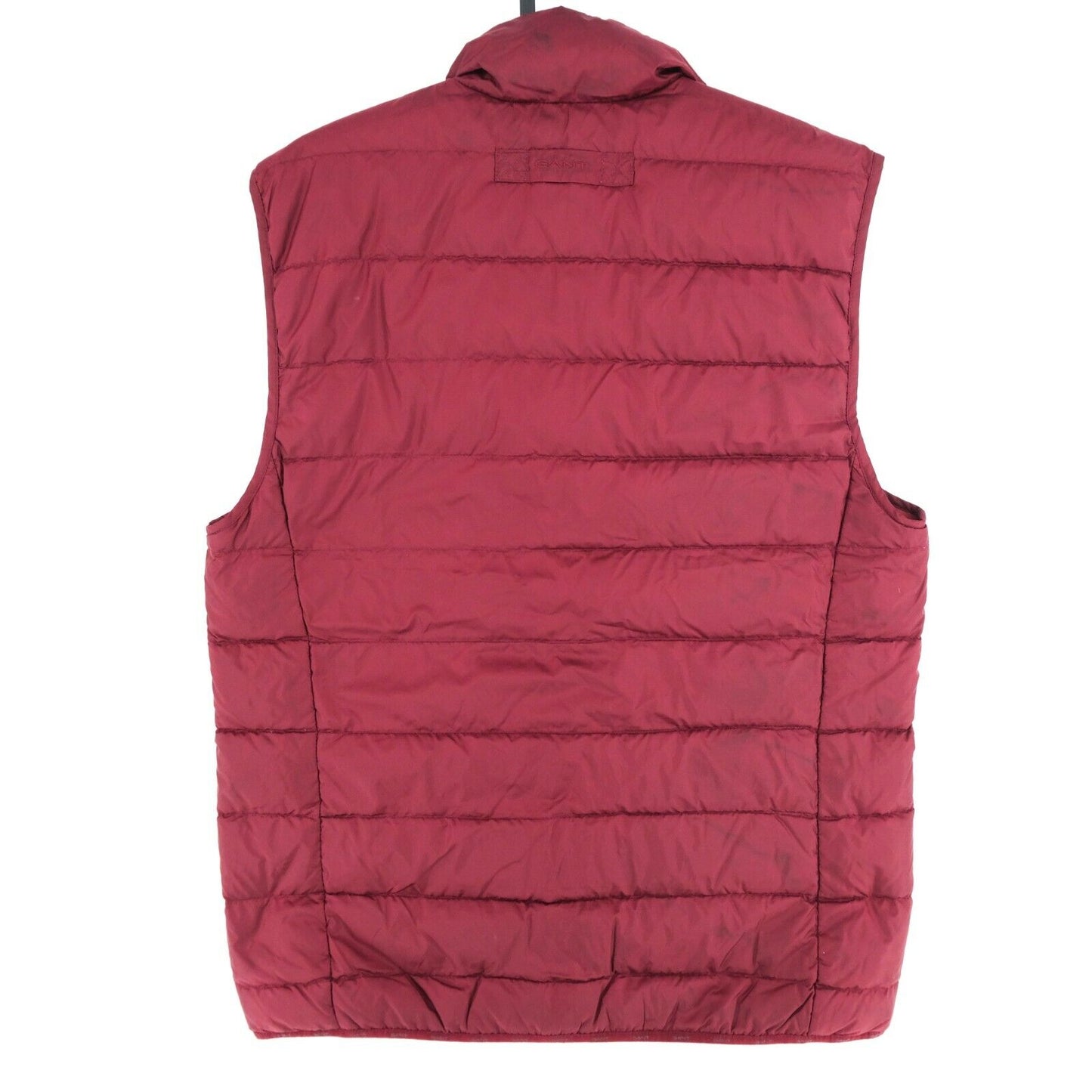 GANT Dark Red Padded Quilted Down Fill Gillet Vest Waistcoat Jacket Size S