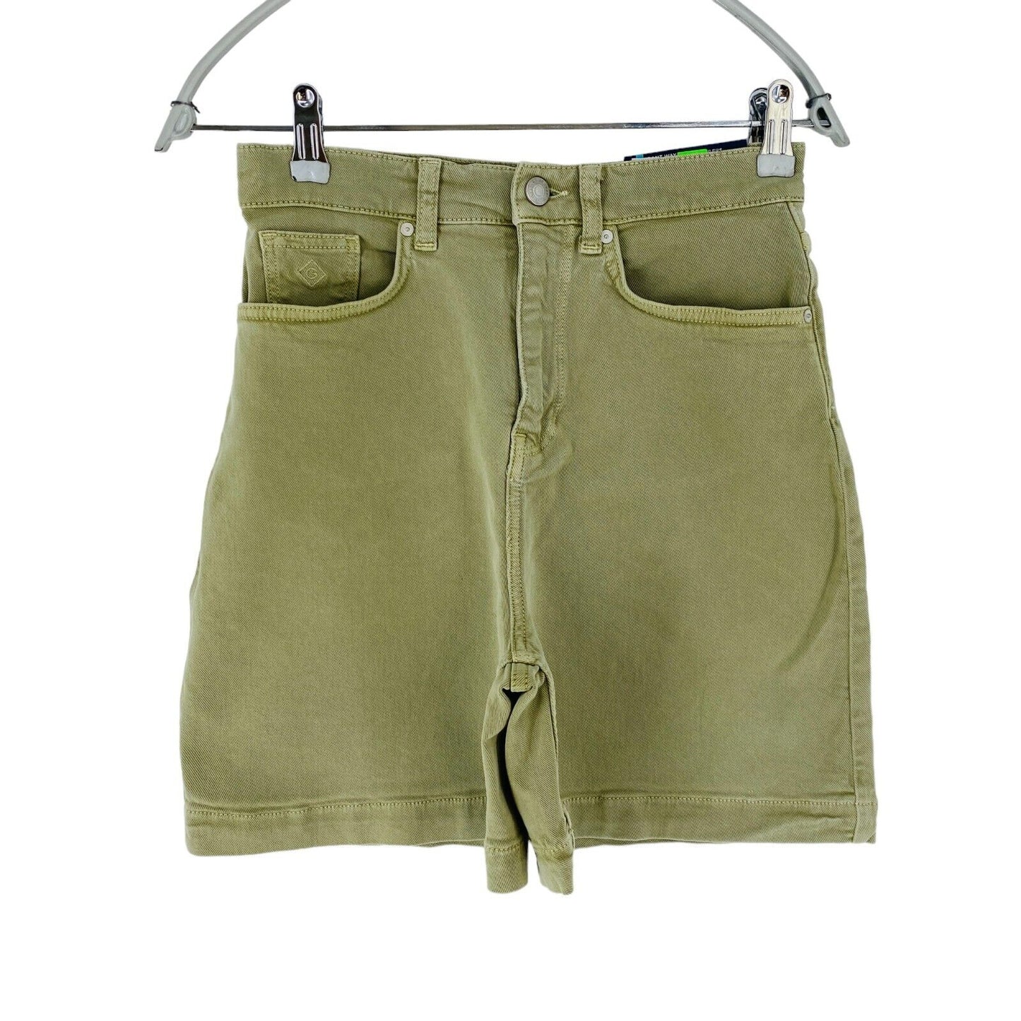 GANT Women Green Regular Fit Denim Shorts W26