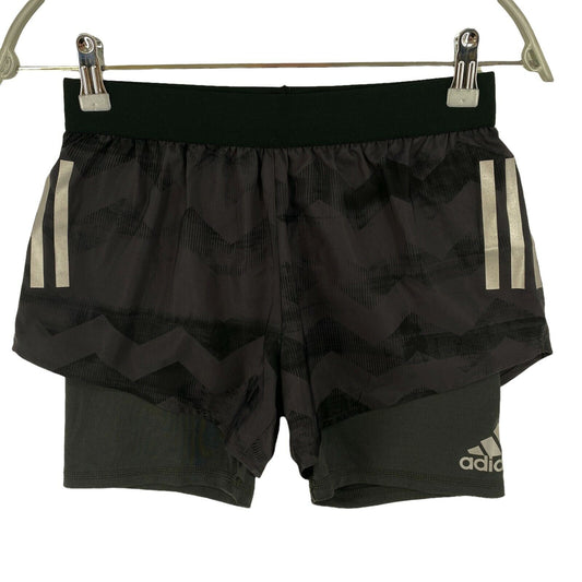 Adidas Climalite Girls Black Run Shorts Size 11 - 12 Years