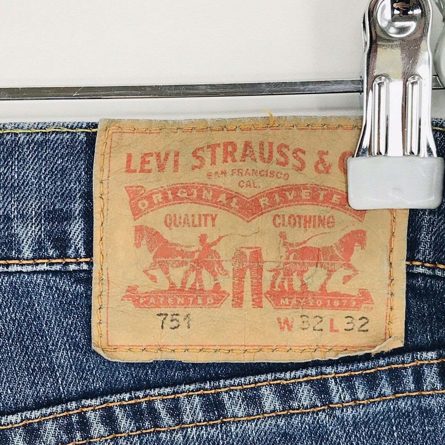 Vintage Levi’s 751 Blue Regular Straight Fit Jeans Size W32 L32