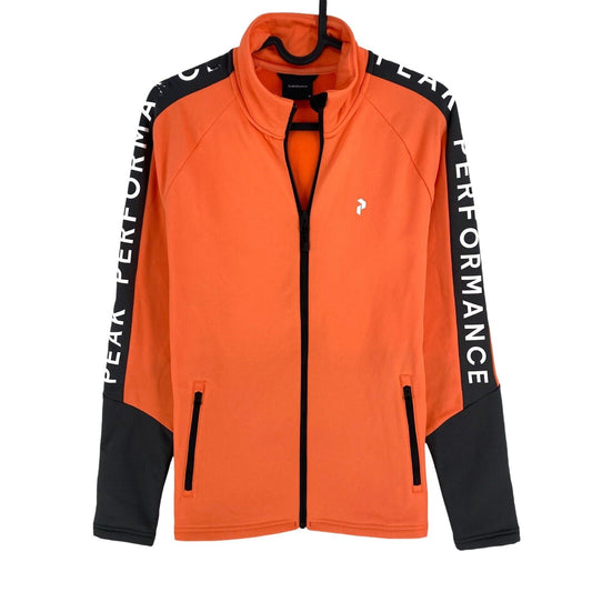 Peak Performance Women Orange Rider Full Zip Jacket Size M