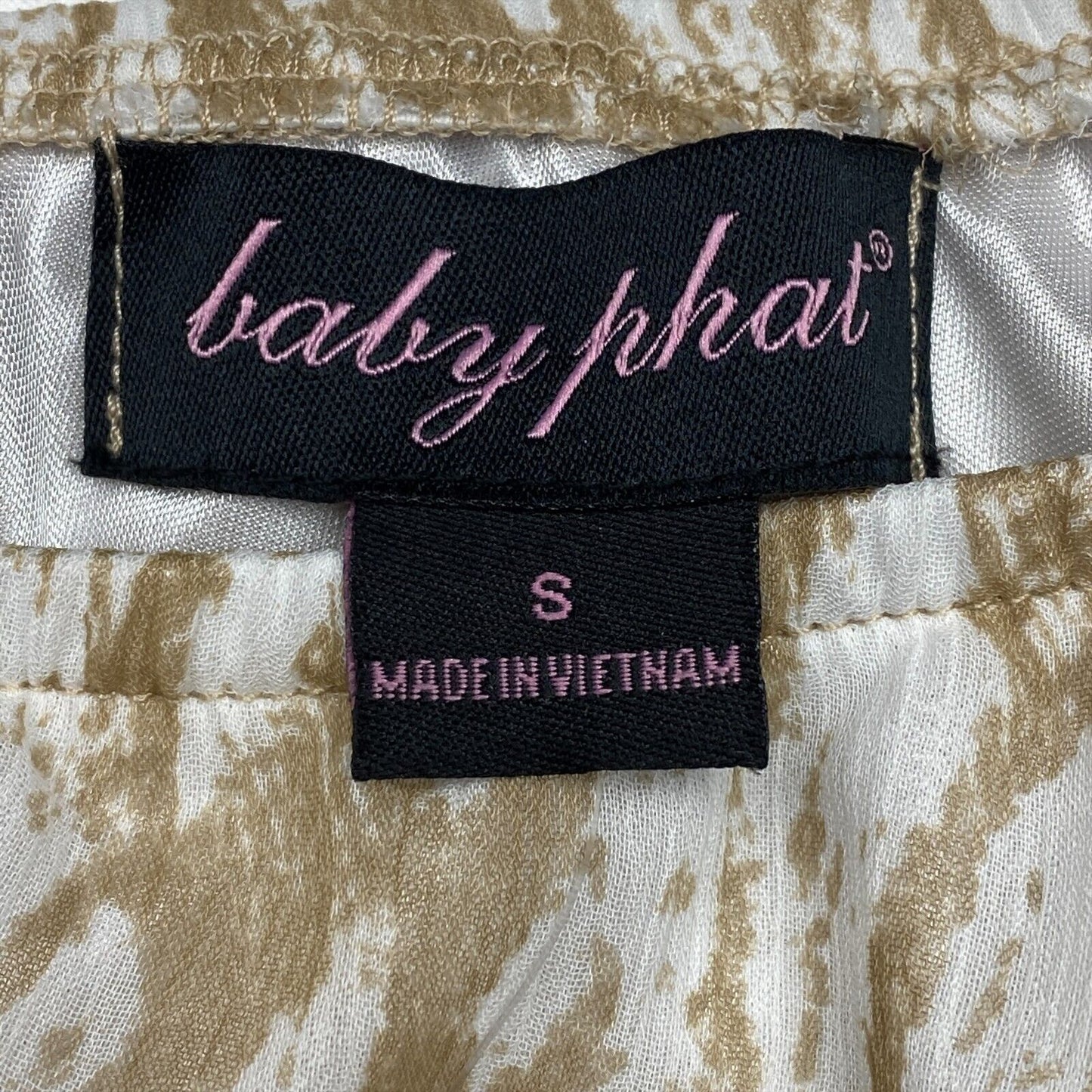 BABY PHAT Robe évasée beige à une épaule Taille SL