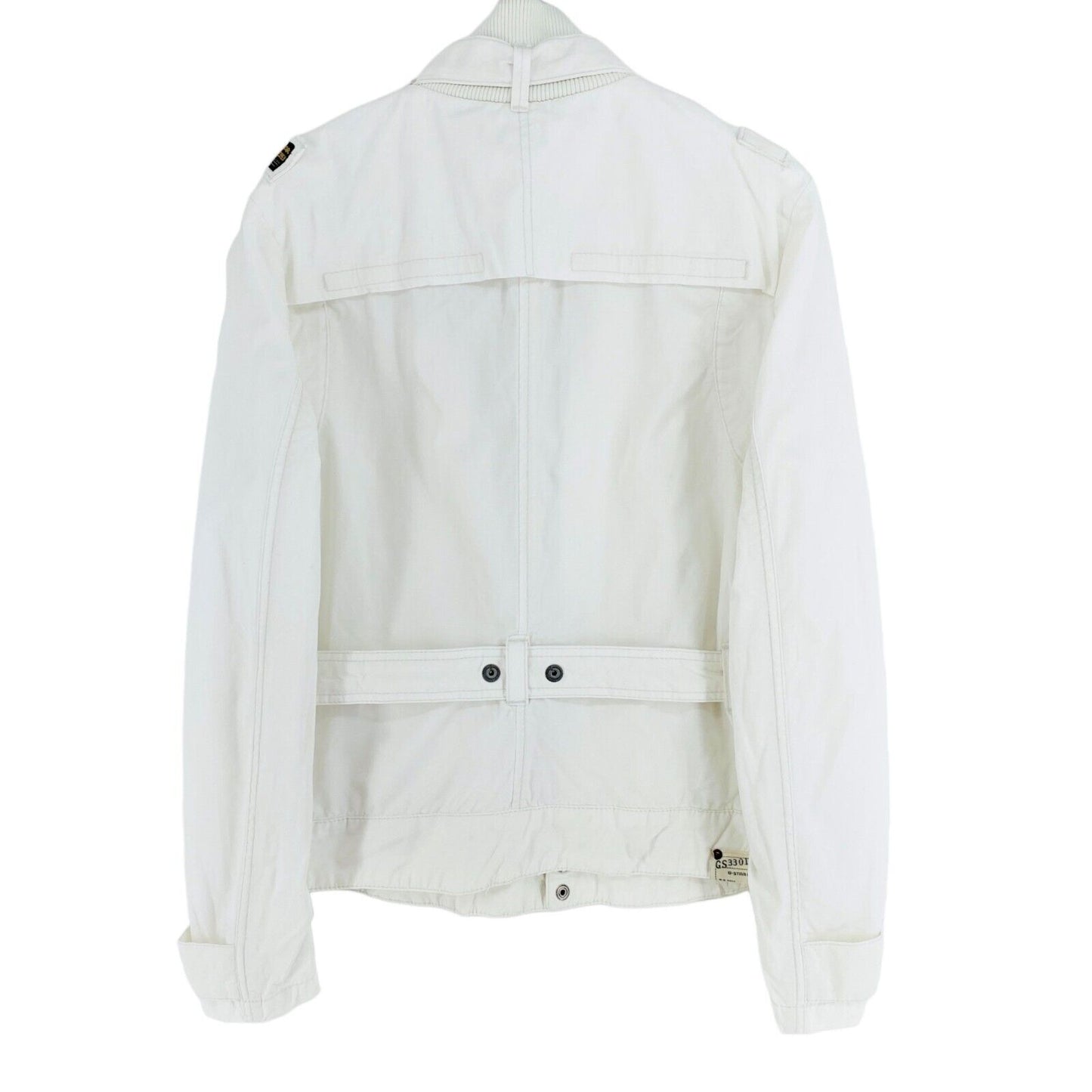 G-Star RAW White 100% Cotton Rourke Jacket Coat Size L