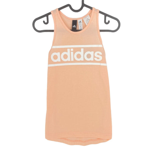 Adidas Pink Logo Crew Neck Tank Top Size 11 - 12 Years