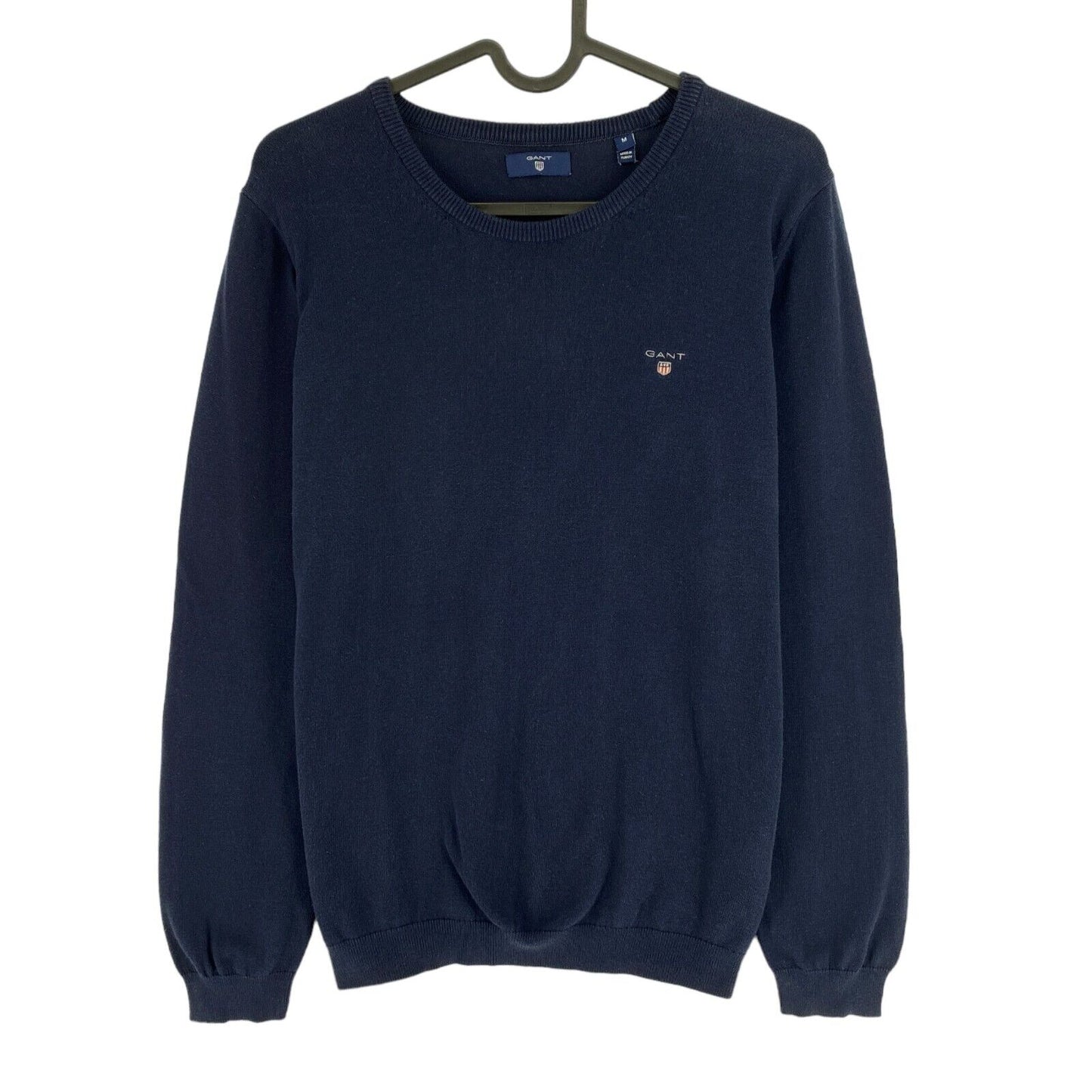 GANT Navy Blue Light Weight Cotton Crew Neck Jumper Pullover Sweater Size M