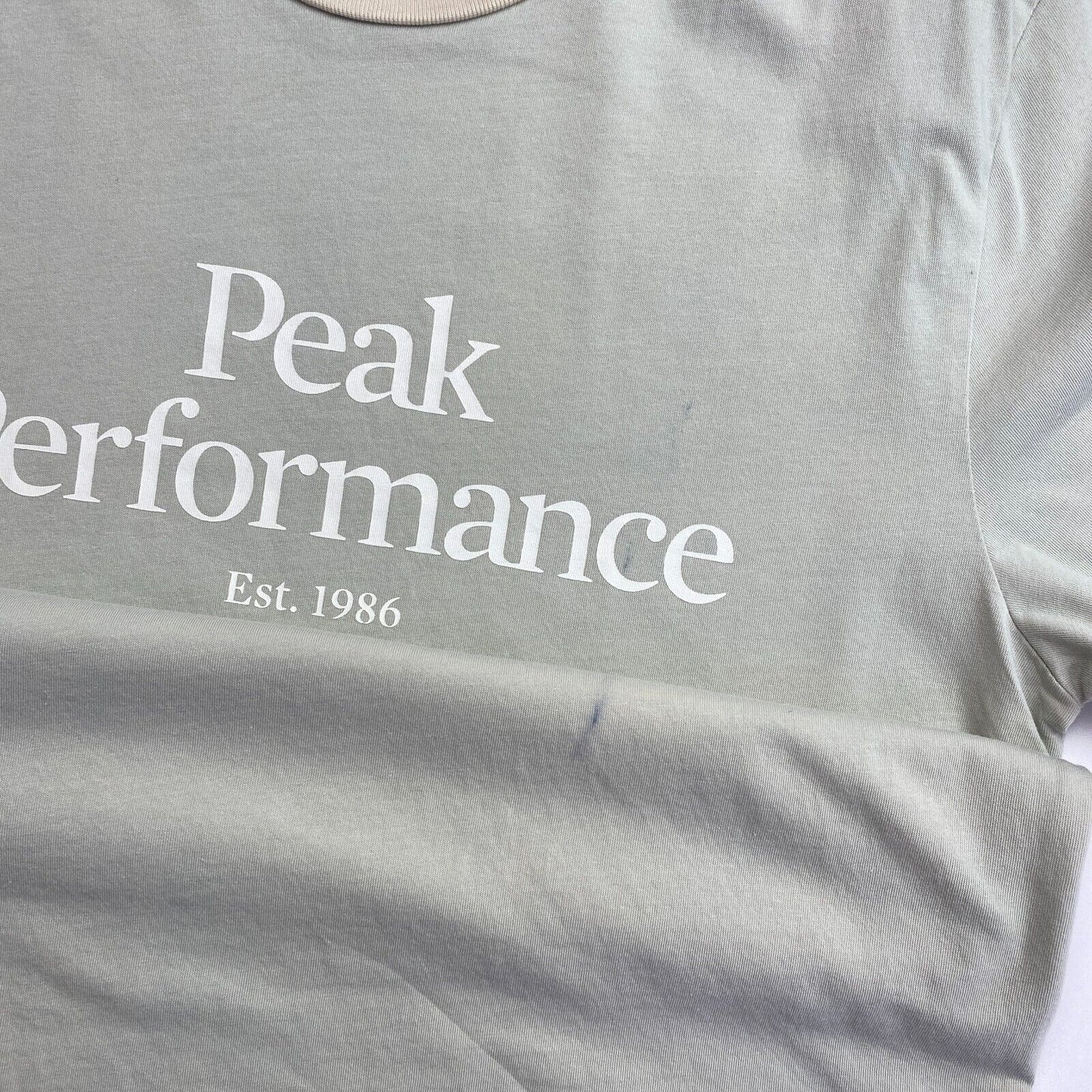 PEAK PERFORMANCE Men Light Grey Original Crew Neck Short Sleeves T Shirt Size M