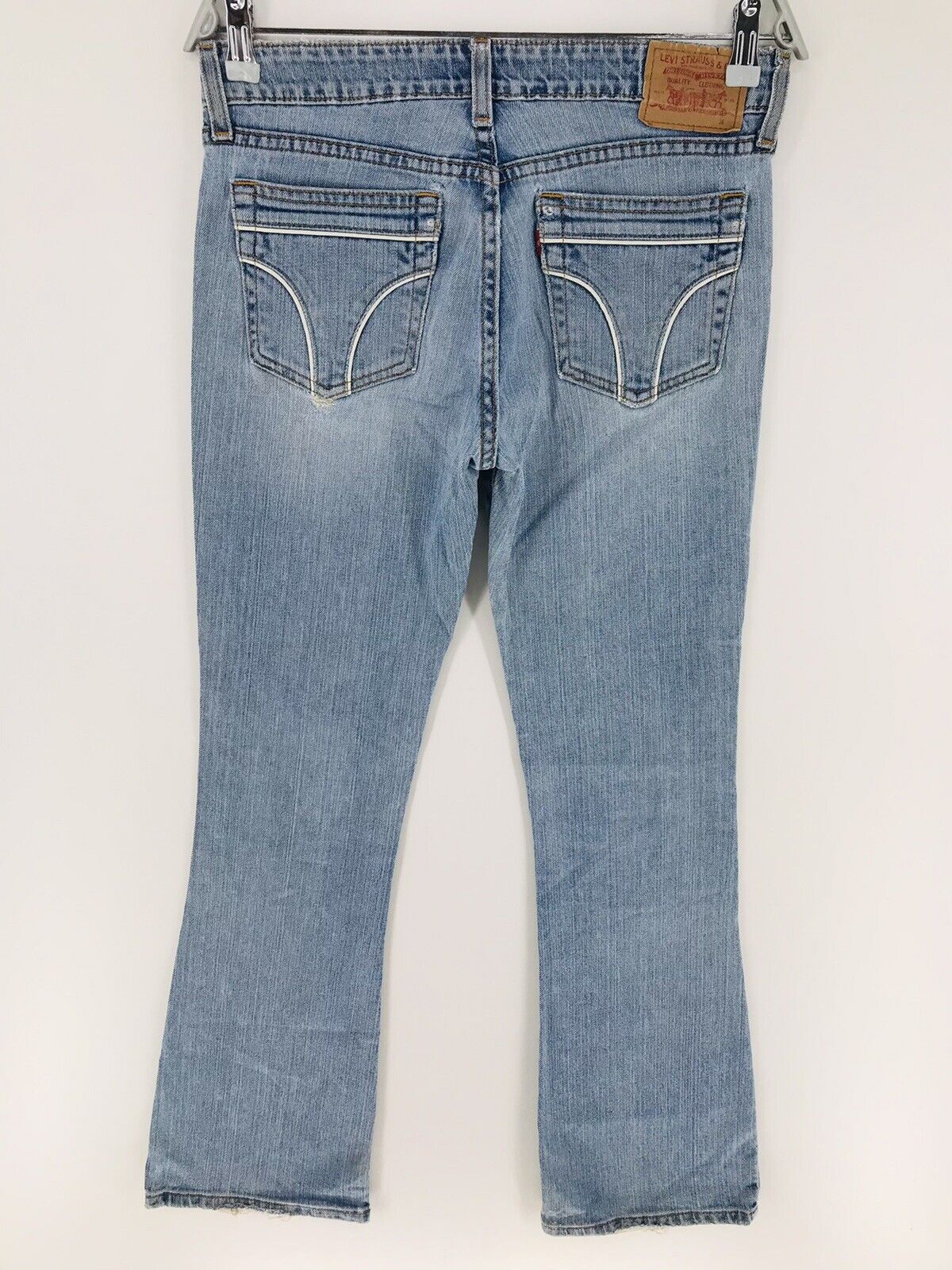 Vintage Levi's Women Blue Super Low Stretch Bootcut Fit Jeans 5 JR M / W30 L34