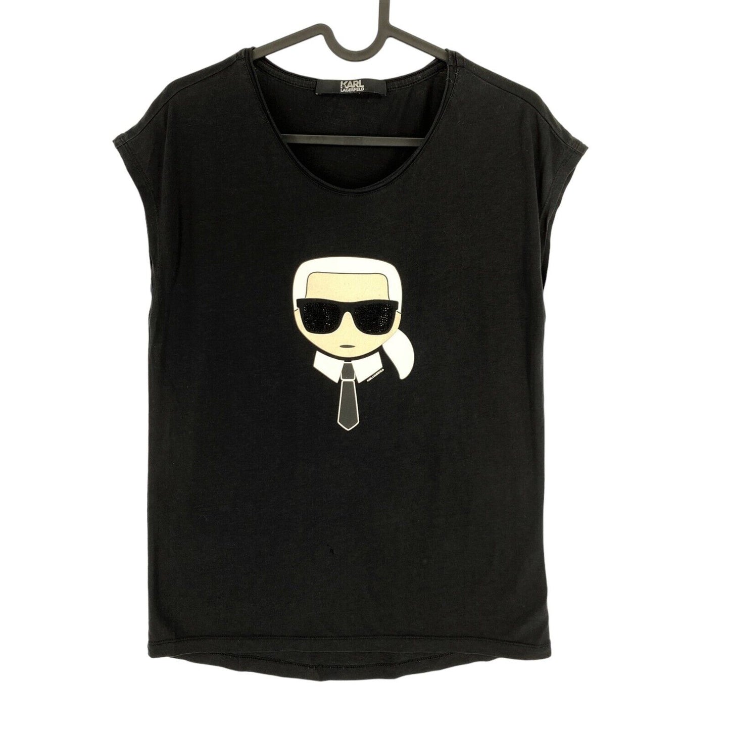 Karl Lagerfeld Black Crew Neck T Shirt Size XS