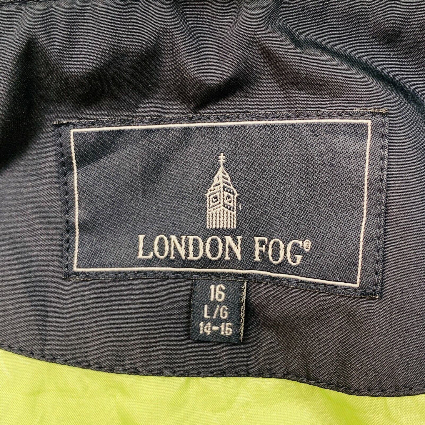 LONDON FOG Green Hooded Parka Jacket Size EU 44 UK 16 US 14