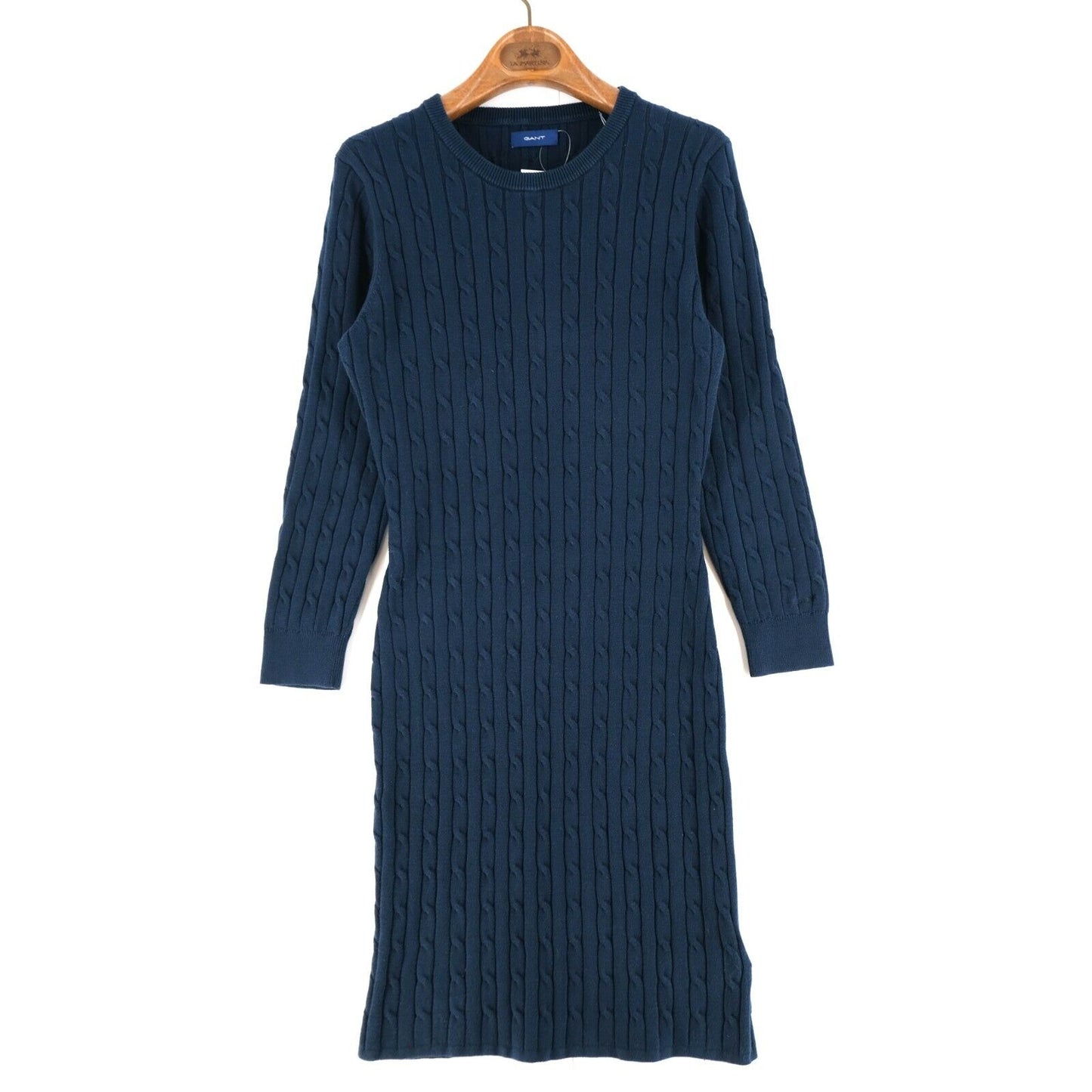 GANT Dark Blue Long Jumper Cable Knit Dress Size S