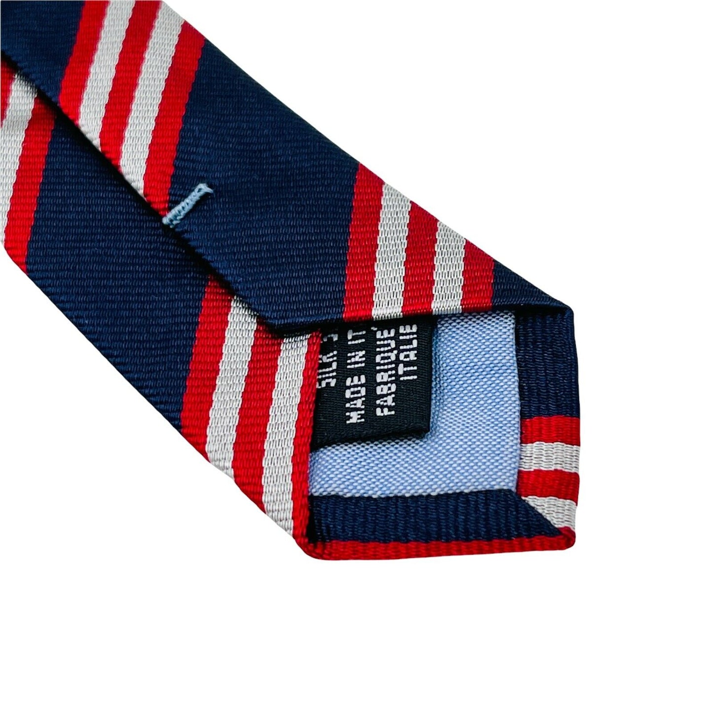 GANT Boys Kids Dark Blue Red Striped 100% Silk Hand Made Tie