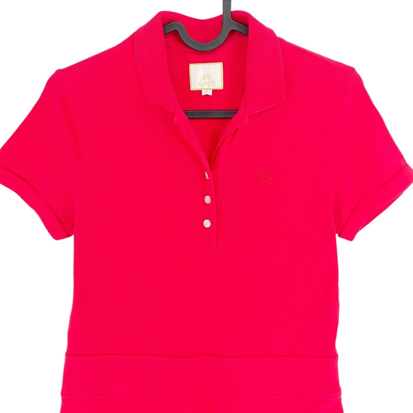 LA MARTINA Rosa Piquet Ausgestelltes Poloshirtkleid Größe 1/XS