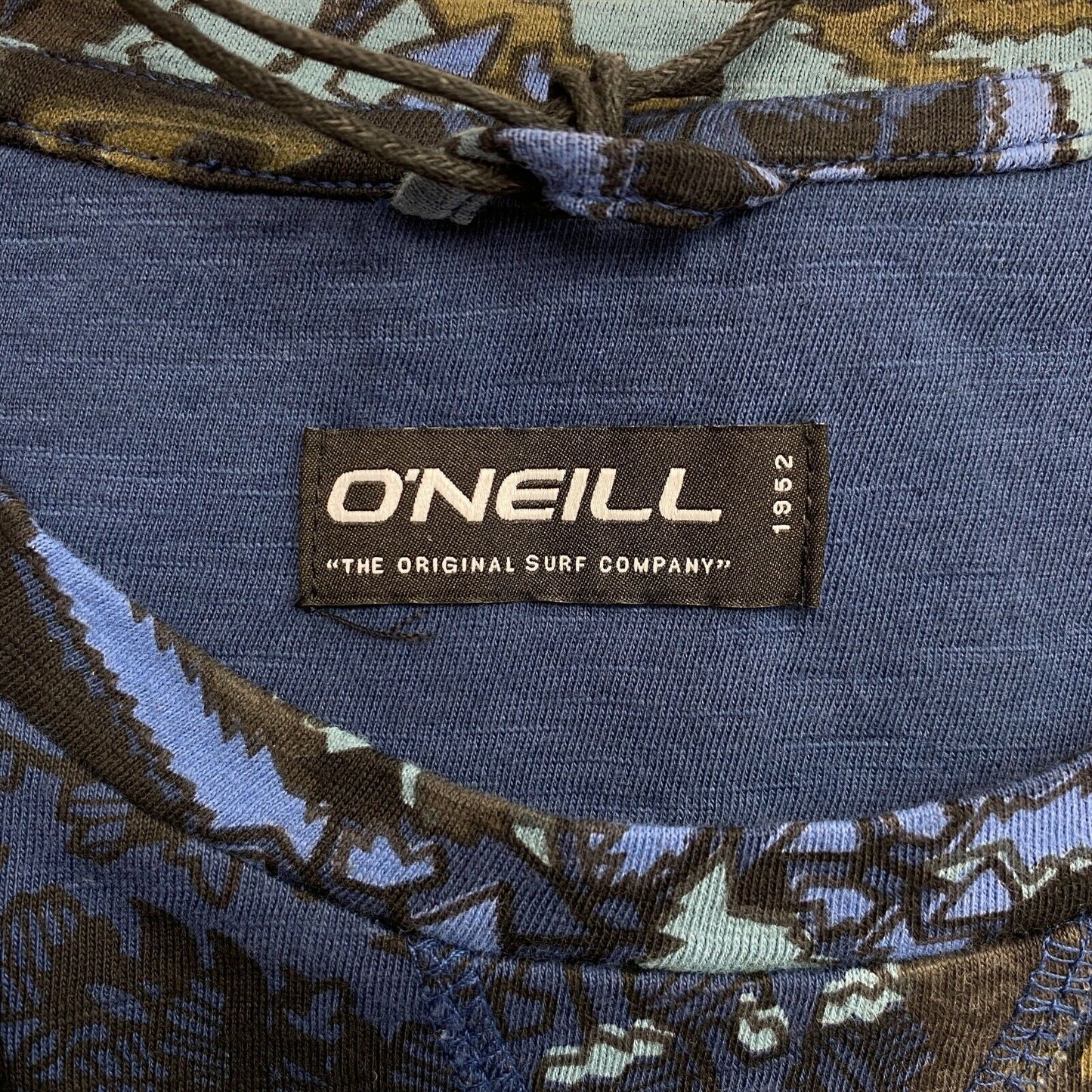 O`NEILL LM Navy Blue Flower Slub Jersey Crew Neck T Shirt Size M