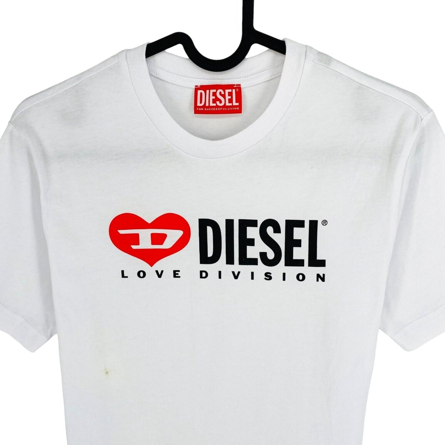 DIESEL Unisex Kids White TOWEZ OVER Crew Neck T-Shirt Size 144 cm 10 Years