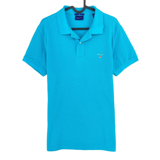 GANT Blue Original Slim Pique Rugger Polo Shirt Size M