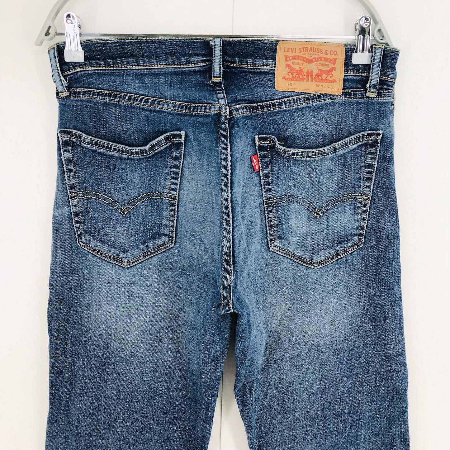 Levi's 751 Blue Regular Straight Fit Jeans Size W31 L32