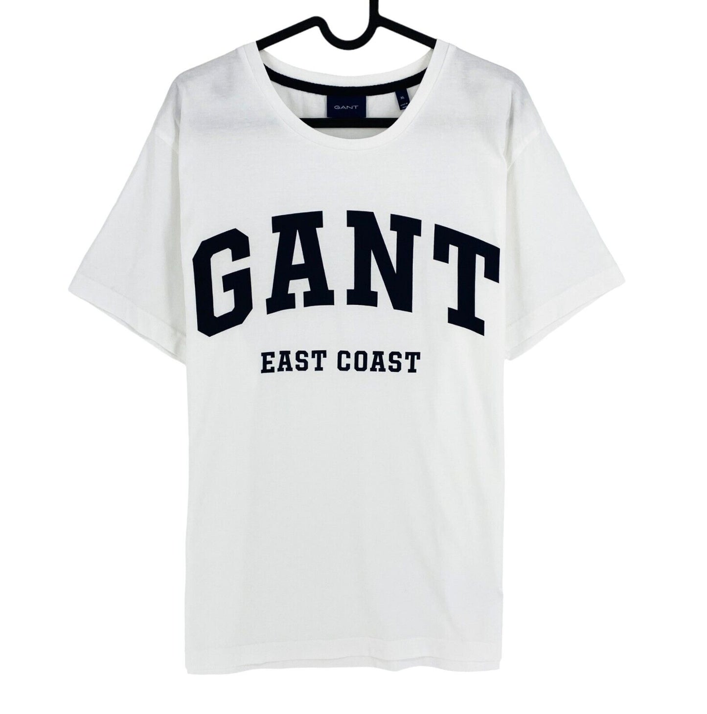 GANT Men White Logo Crew Neck Short Sleeves T Shirt Size XL