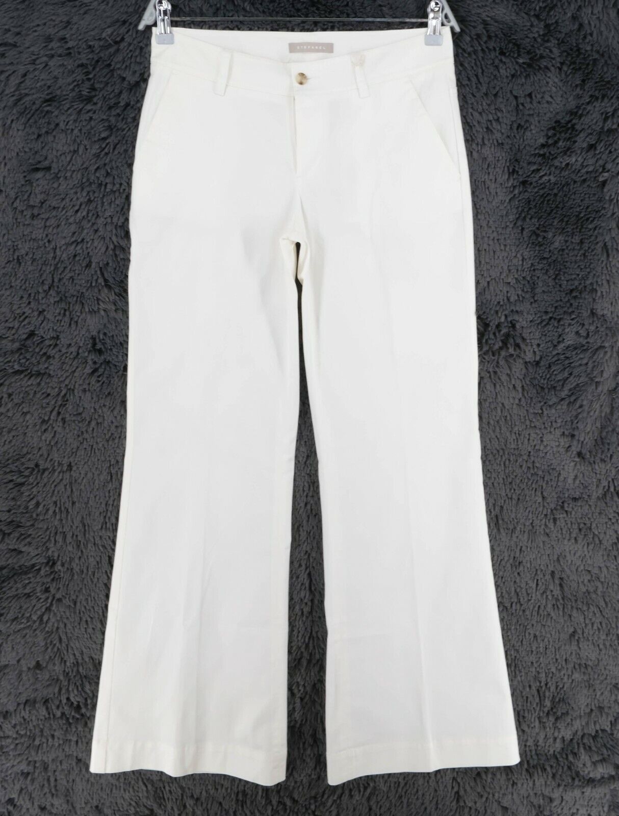 STEFANEL White Stretch Pants Size EU 34 36 38 40 UK 6 8 10 12 US 4 6 8 10