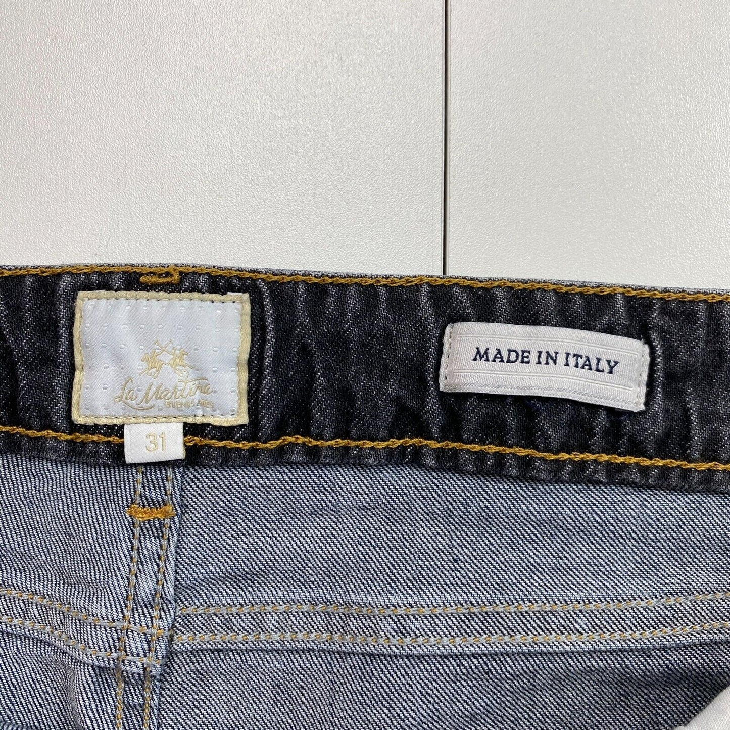 LA MARTINA Navy Blue Tapered Jeans Size W31