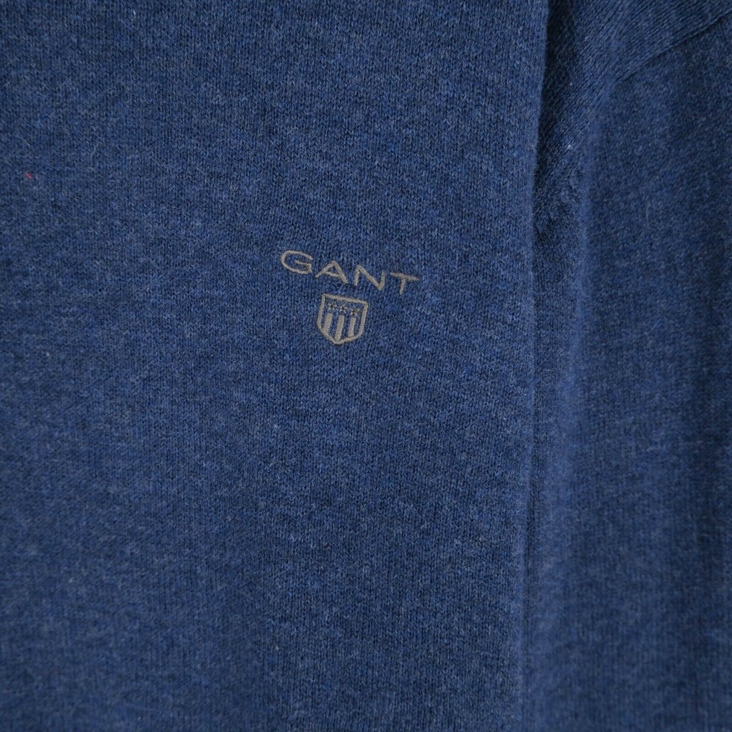 GANT Blue Crew Neck Logo Cotton Wool Jumper Sweater Size M