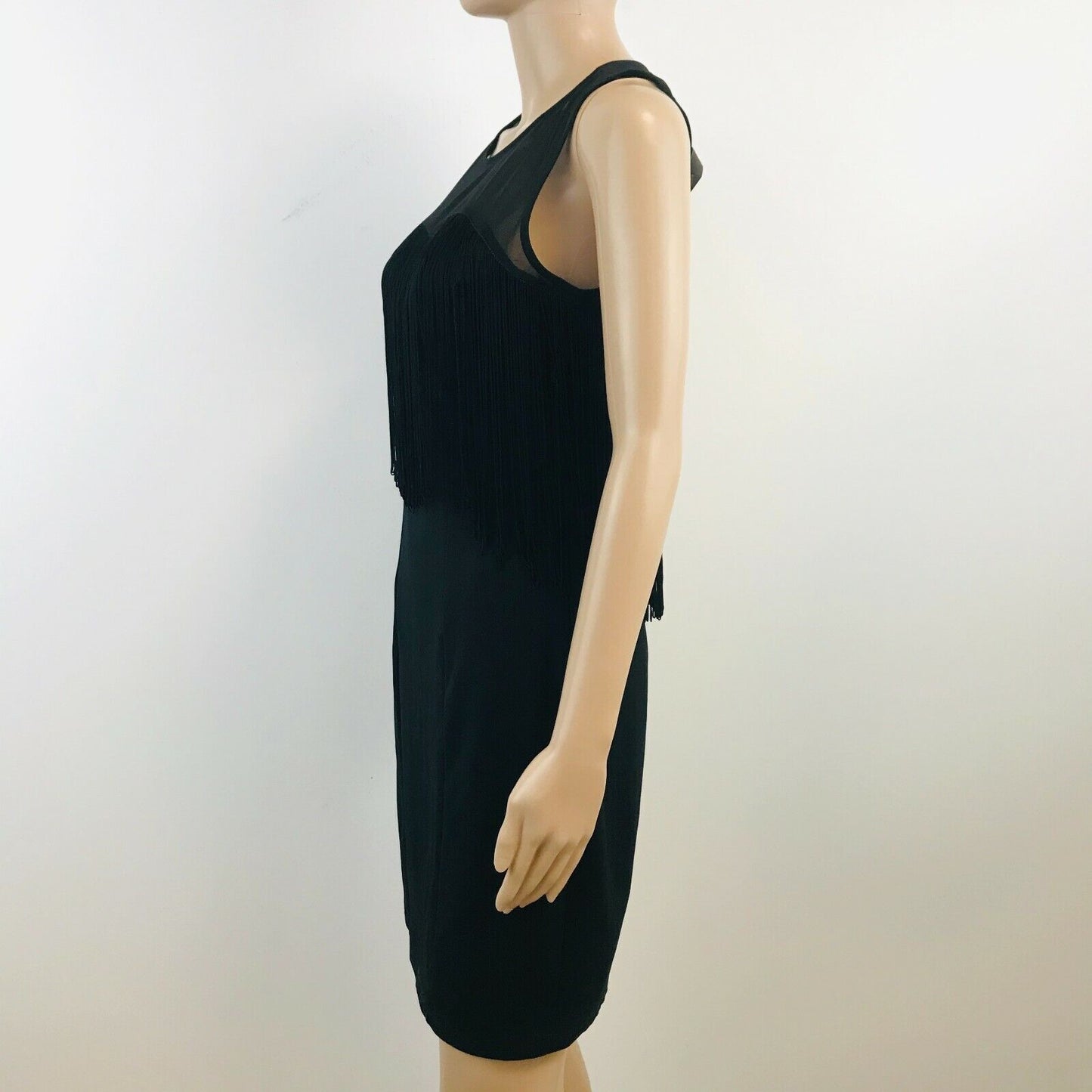 Stradivarius Black Knee Length Party Dress Size L