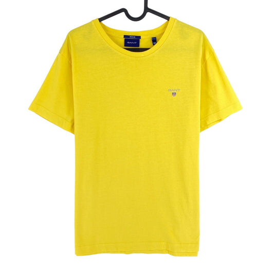 GANT T-shirt à col rond coupe régulière jaune Original taille L