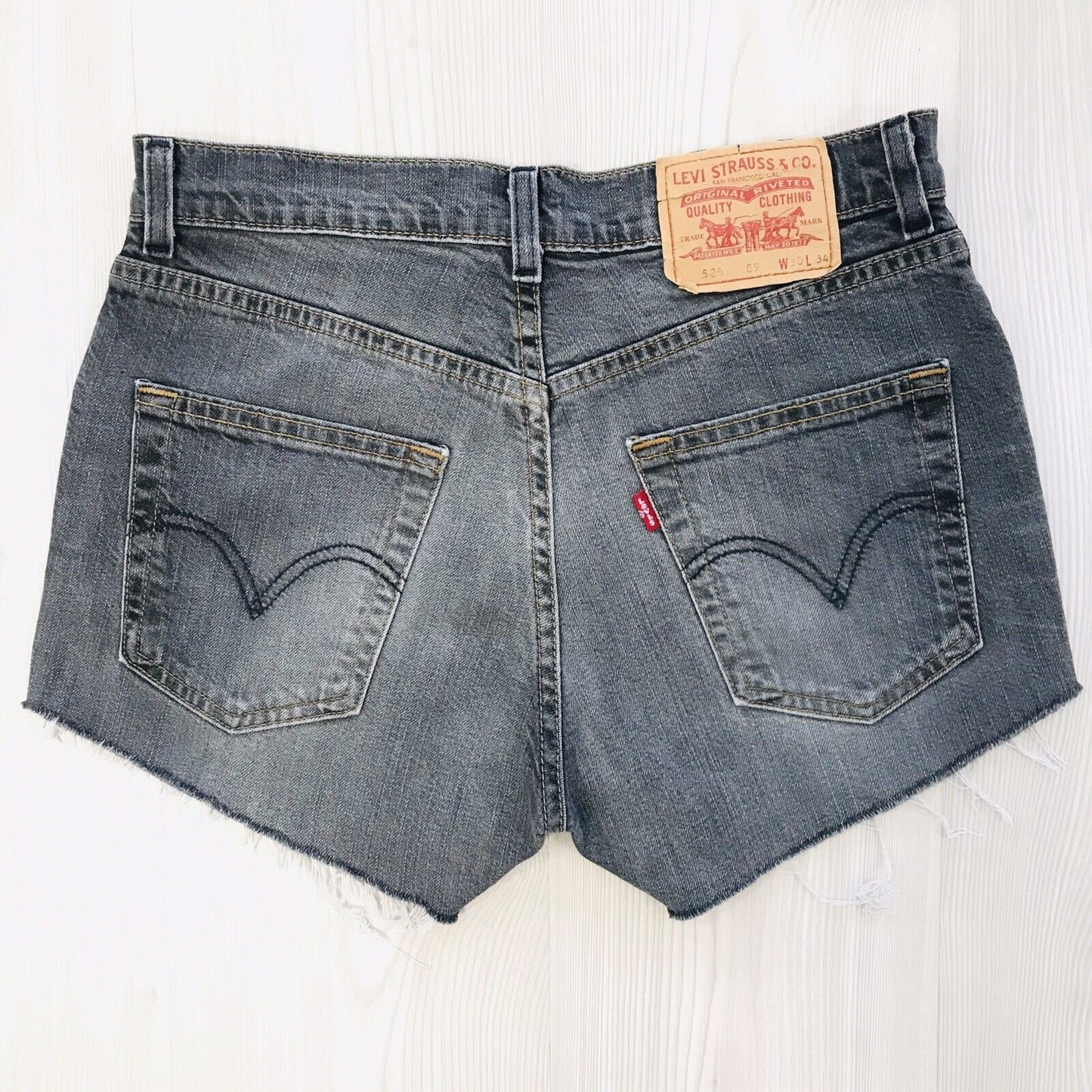 Levi's 525 89 Women's Custom Made Grey Regular Fit Shorts Size W30