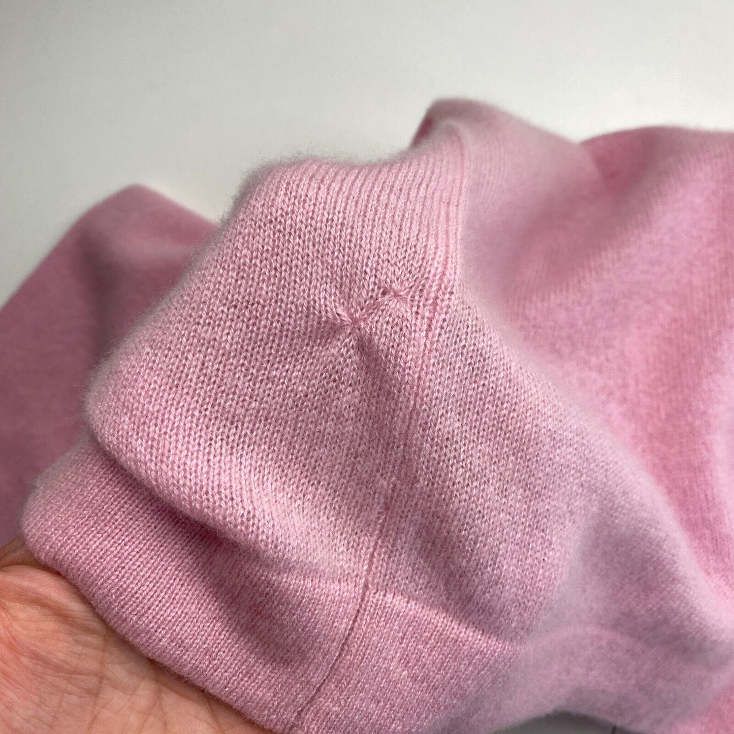 Just Cashmere Women Pink 100% Cashmere Crew Neck Sweater Pullover Size M