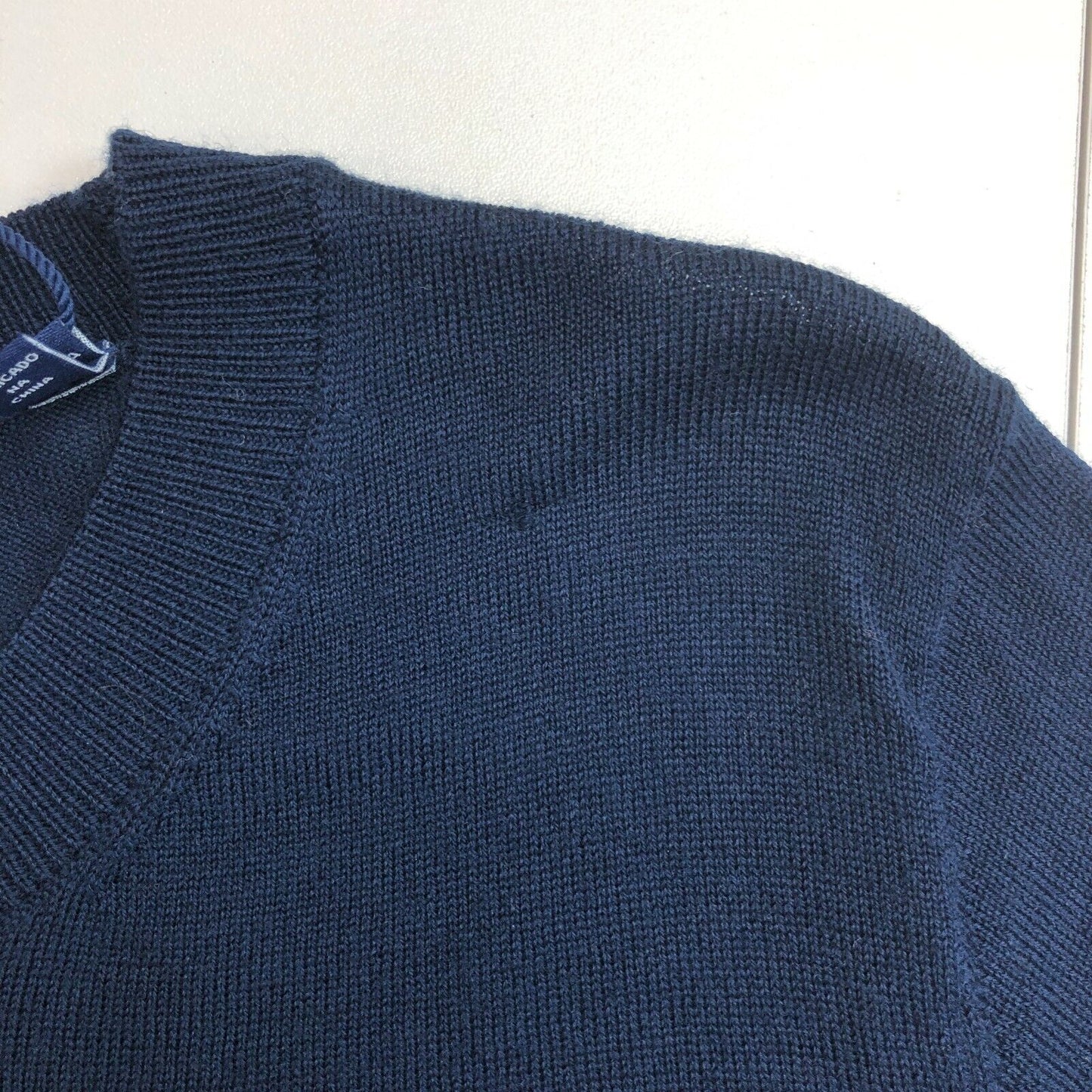 GANT Navy Blue Washable Merino Crew Neck Sweater Pullover Size S