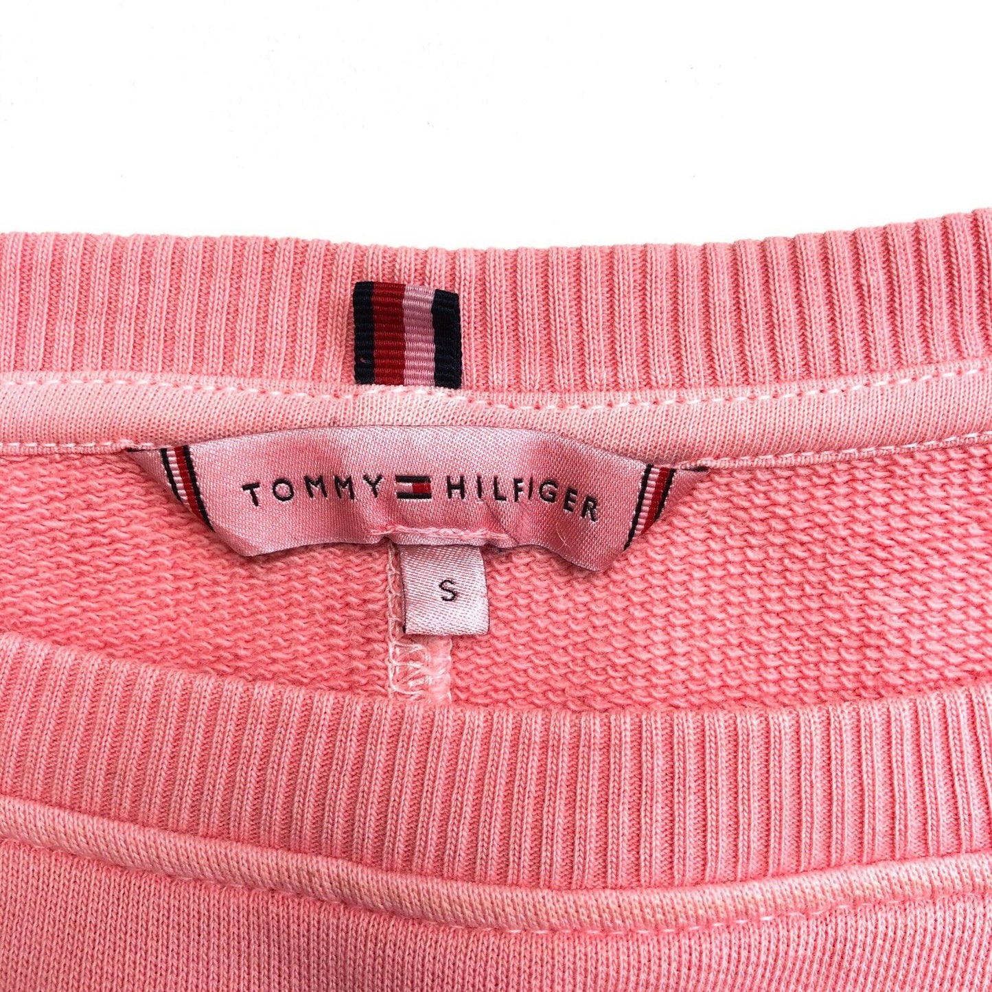 TOMMY HILFIGER Pink Crew Neck Sweatshirt Sweater Jumper Size S