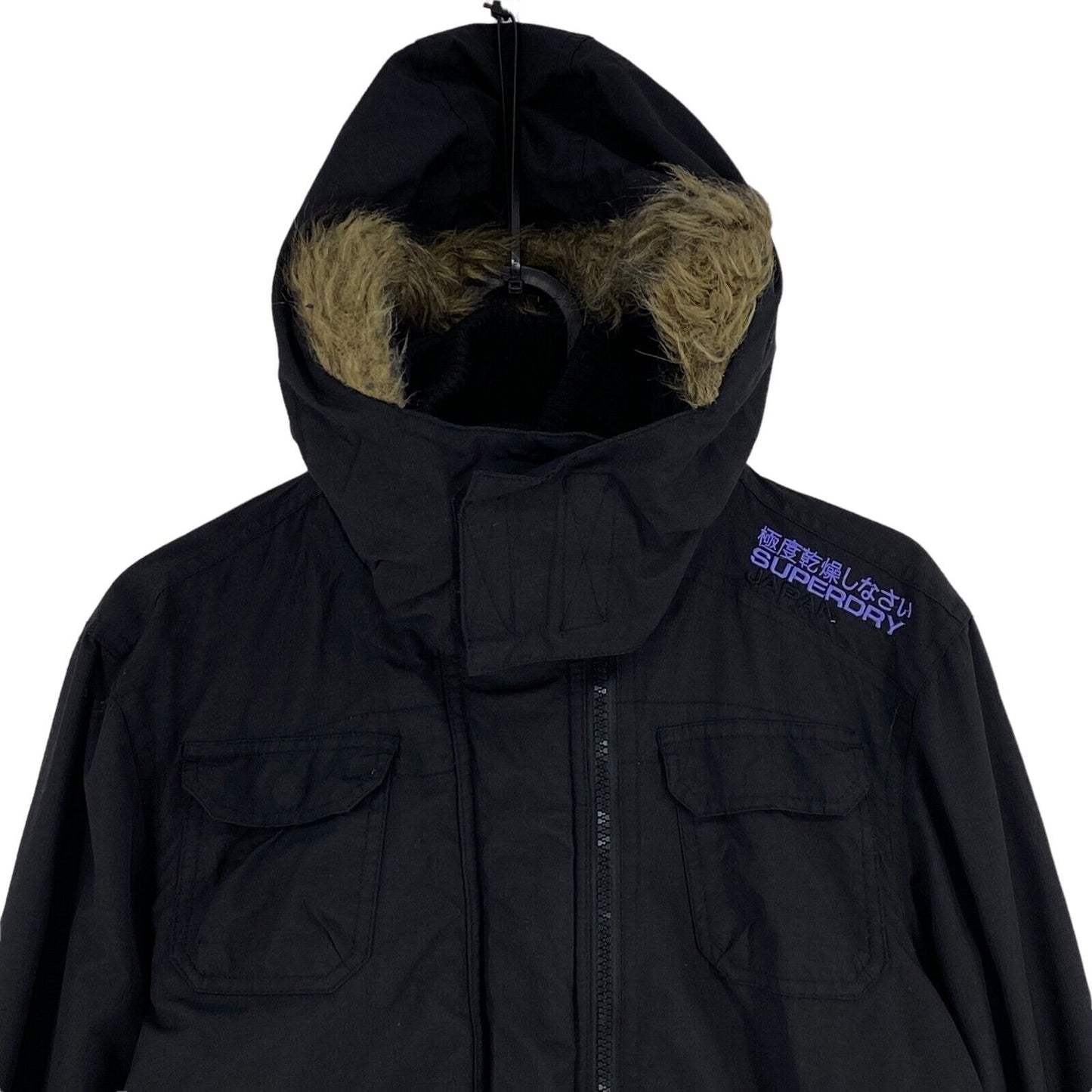 SUPERDRY Professional The Windcheater Veste à capuche noire Taille L