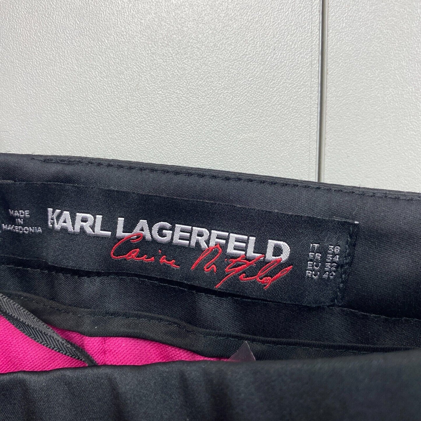 KARL LAGERFELD X Carine Jupe en velours rose foncé Taille EU 32 UK 4 US 2