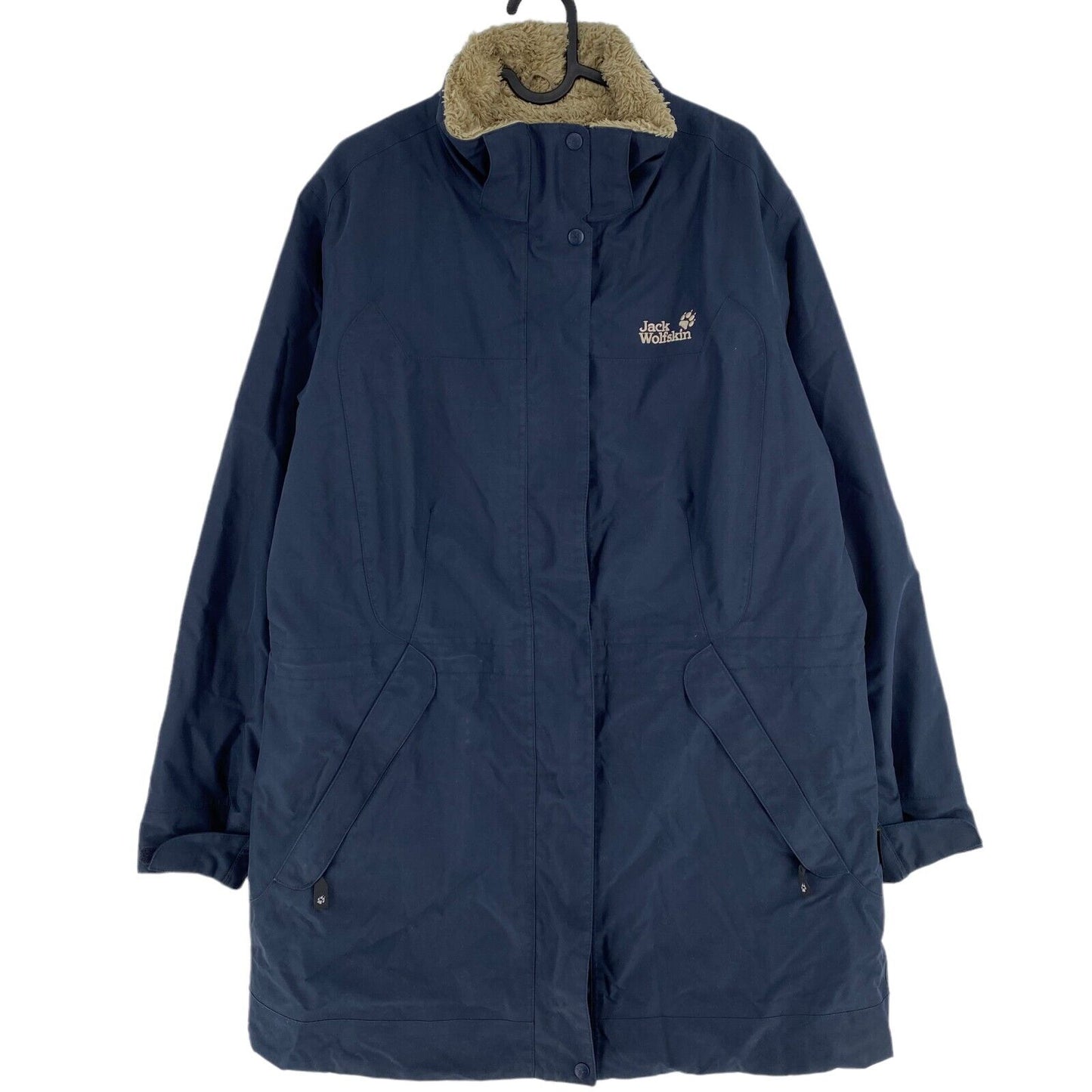 Jack Wolfskin Texapore Navy Blue Parka Jacket Coat Size XL