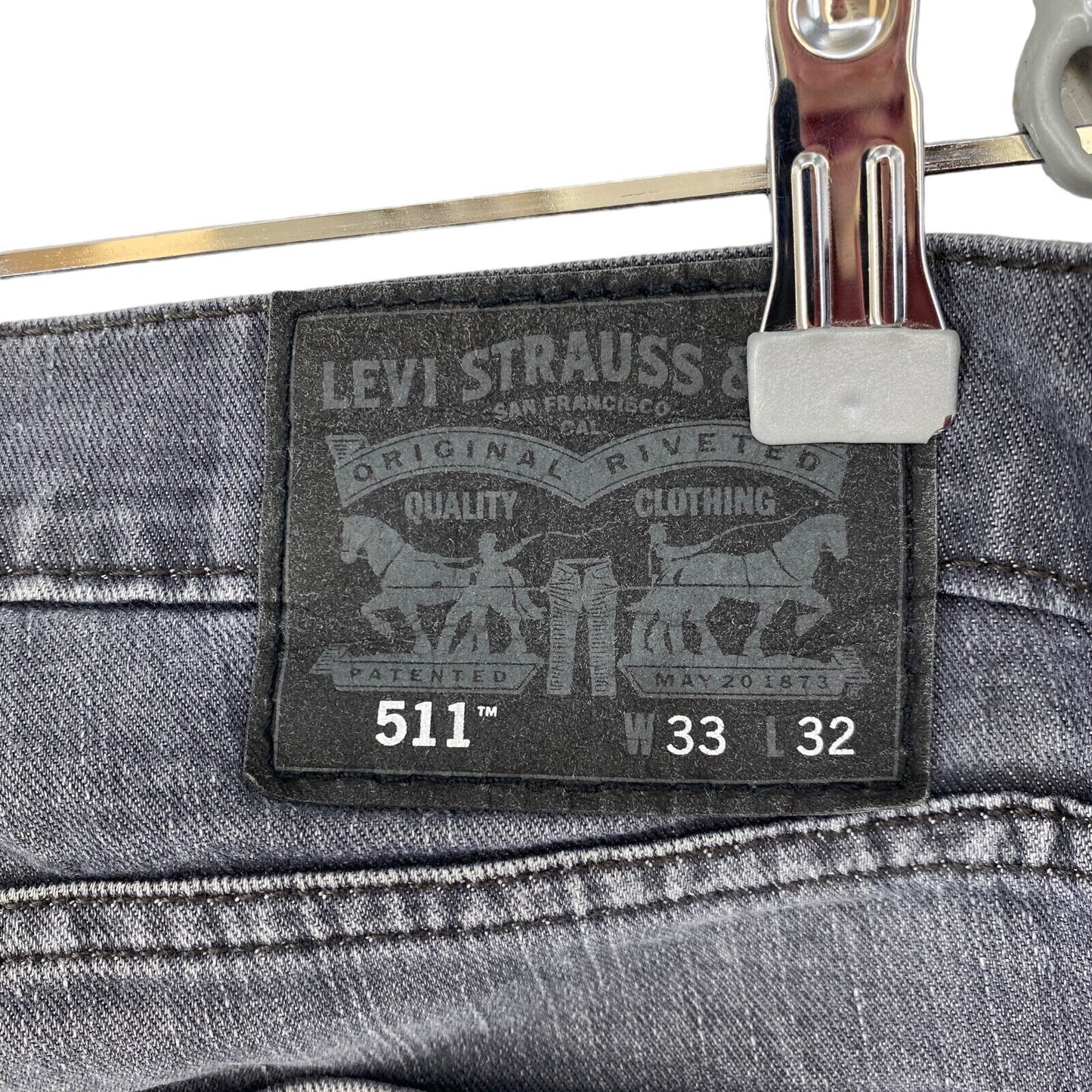 Levi's 511 Grey Stretch Slim Fit Jeans W33 L32