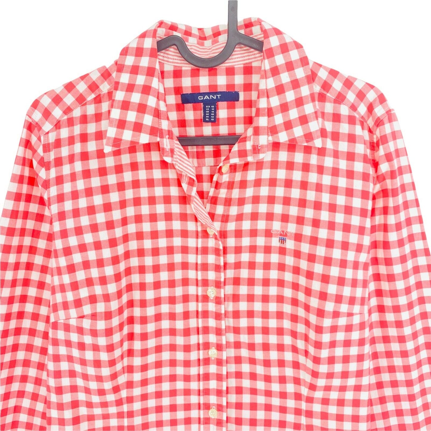 GANT Red Check Print Shirt Size EU 40 UK 14 US 10