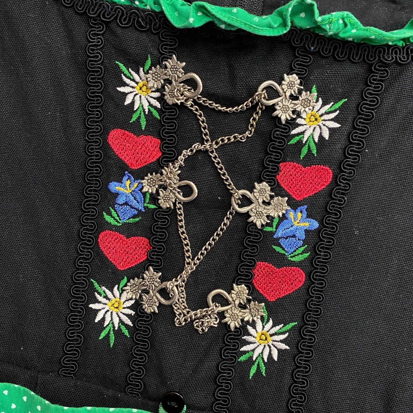 LANDHAUS Tyrol Dirndl Oktoberfest Robe Vert Noir Taille EU 34 UK 6 US 4