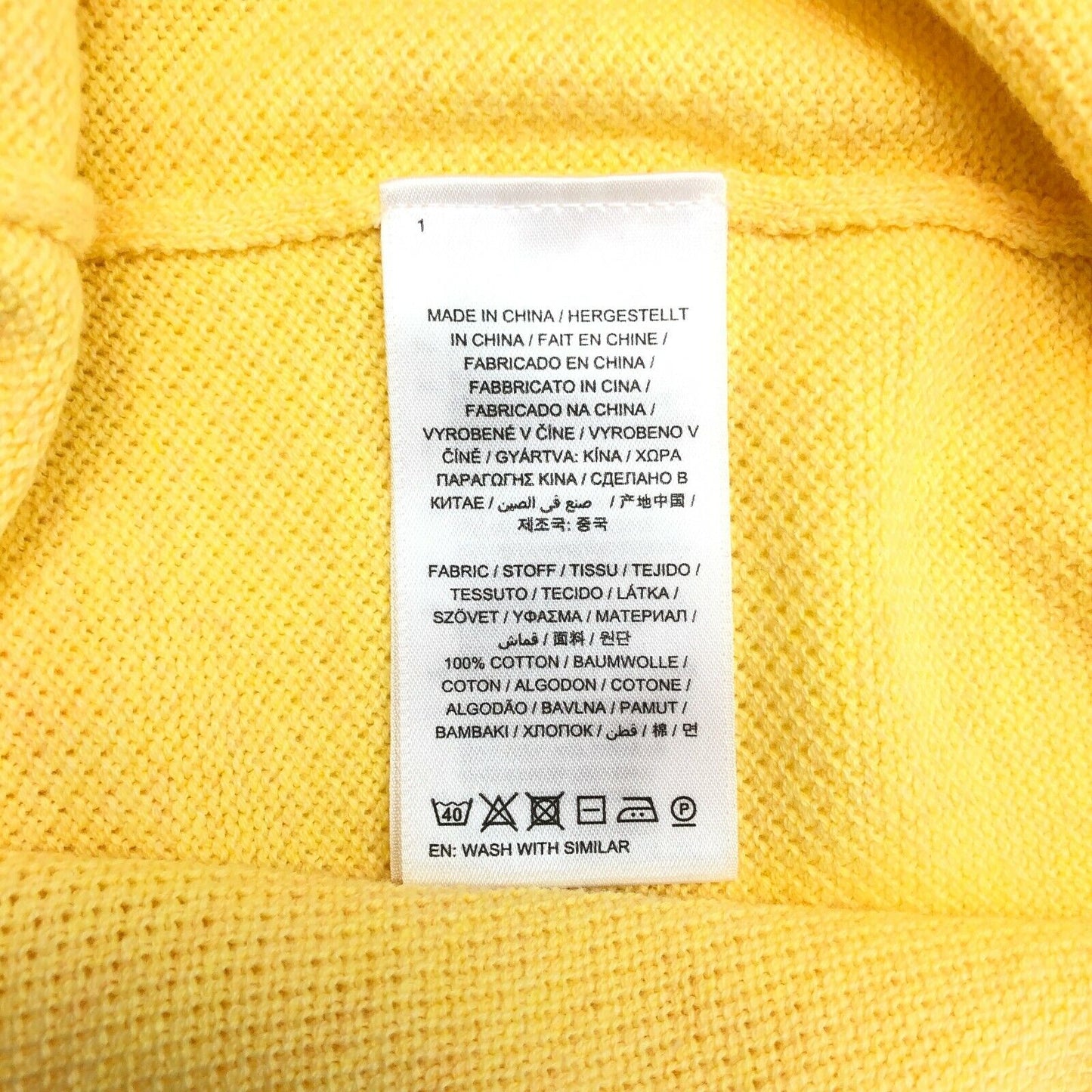 GANT Pullover mit Rundhalsausschnitt, 100 % Piqué-Baumwolle, Gelb, Größe L