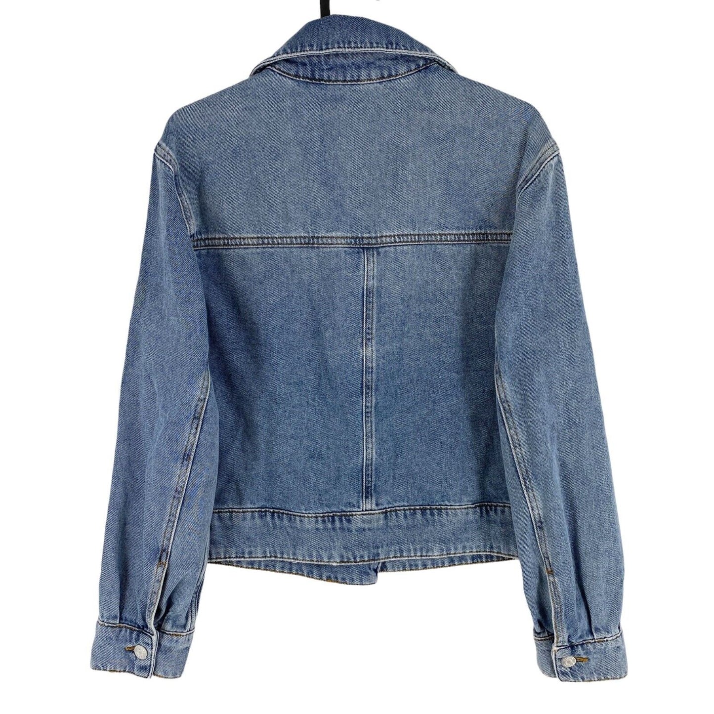 GANT Women Blue Cropped Denim Jacket Coat Size XS