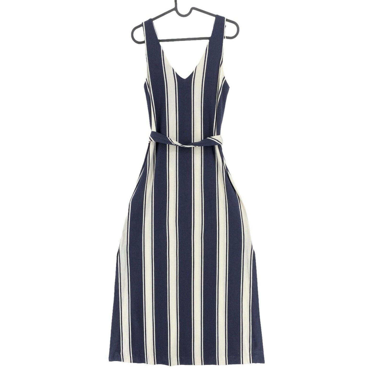 GANT Navy Blue Striped Maxi Jersey Sleeveless Dress Size S