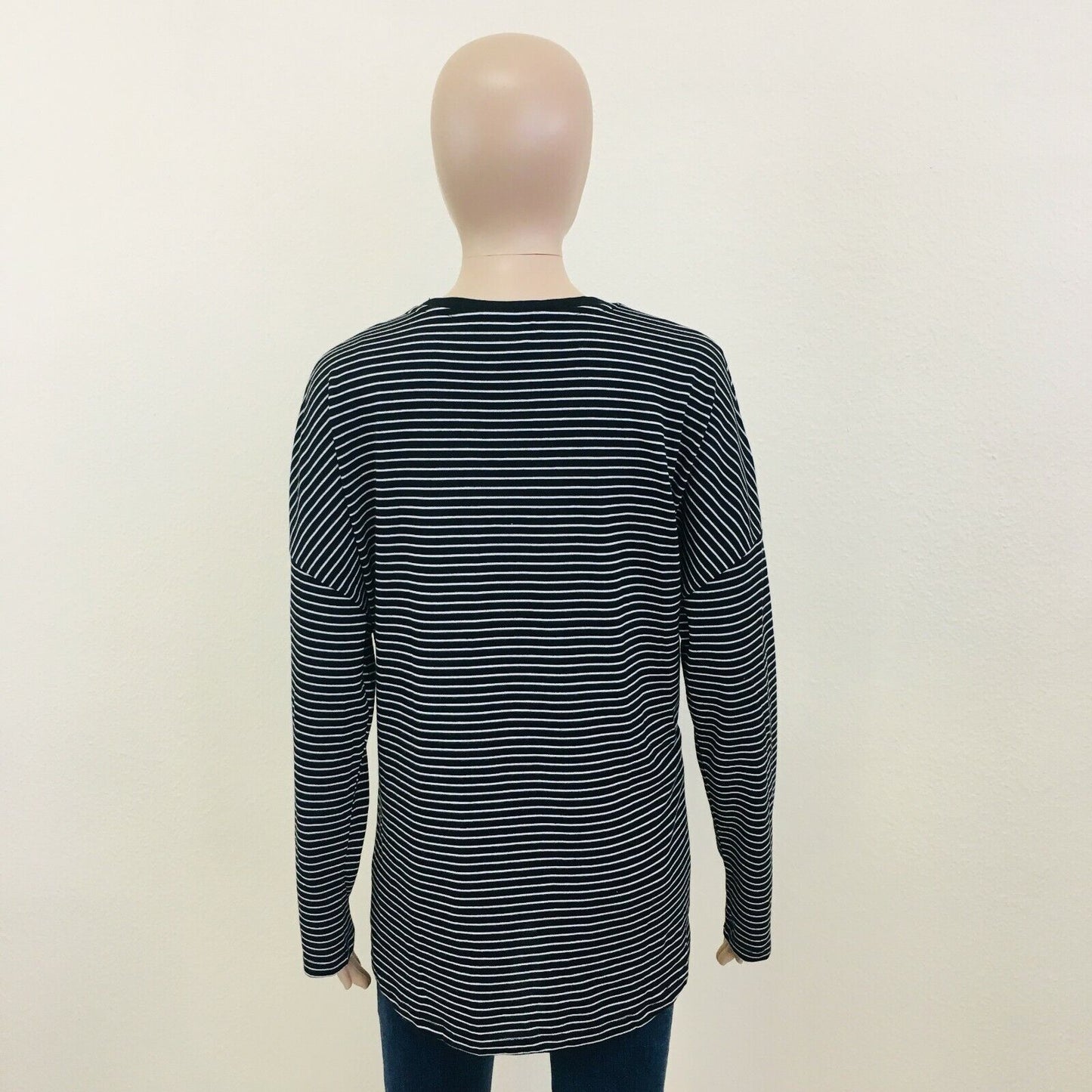 ZARA Trafaluc Oversized Loose Fit Striped Crew Neck Jumper Sweater Size S L