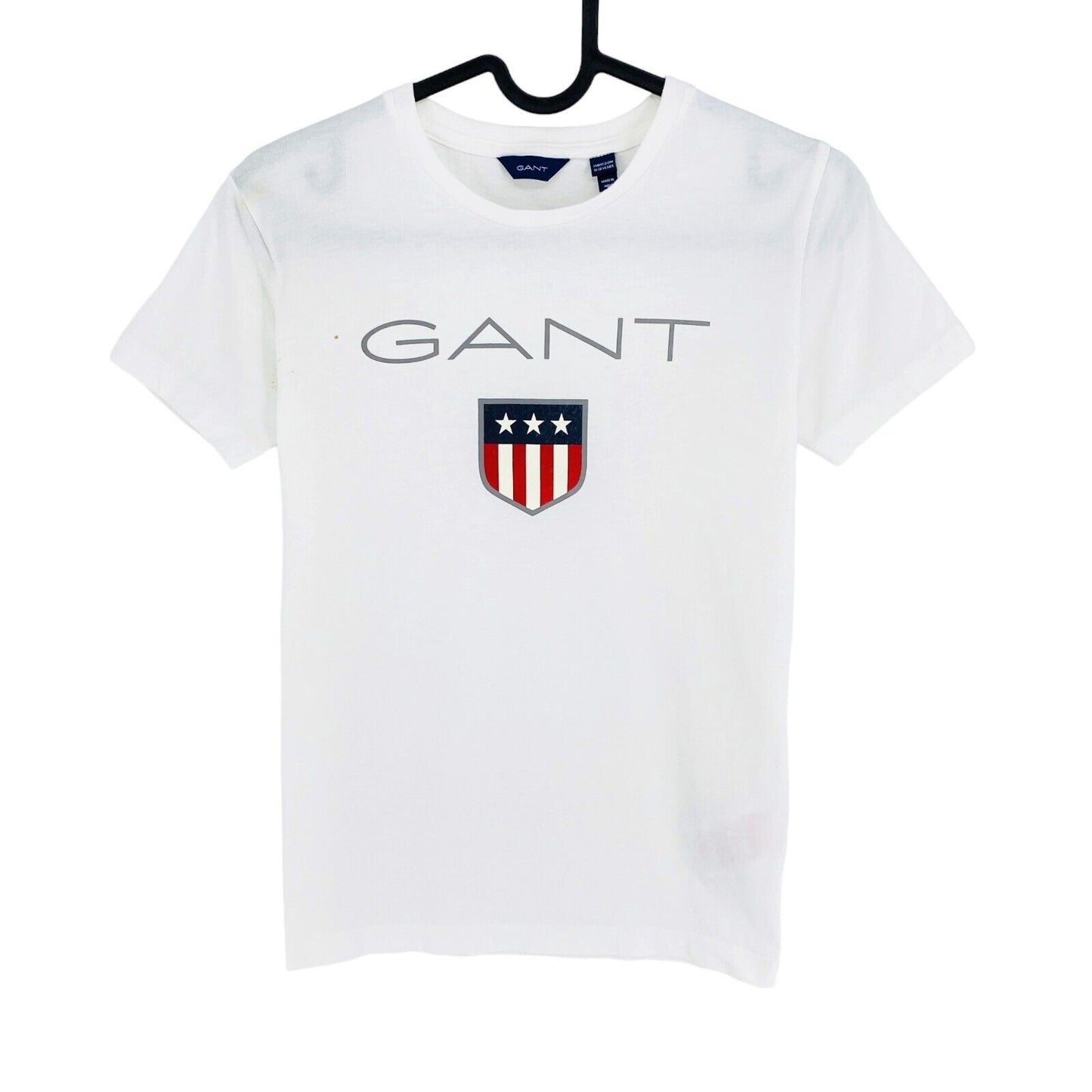 GANT Boys White Retro Shield Crew Neck T-Shirt Size 11-12 Years 146/152 cm