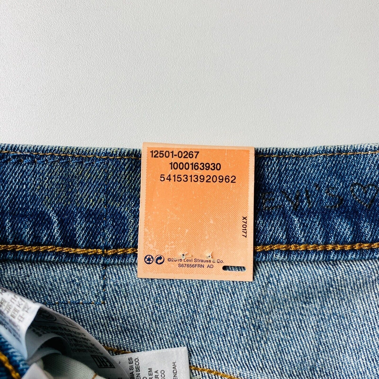 Levi's x CHIARA FERRAGNI 501 Women Blue Regular Straight Fit Jeans W31 L28