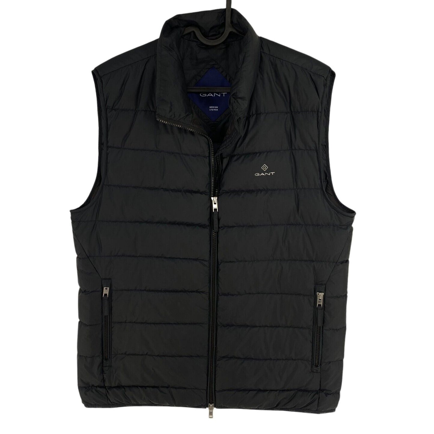 GANT Men Black Light Down Gillet Vest Waistcoat Jacket Size M